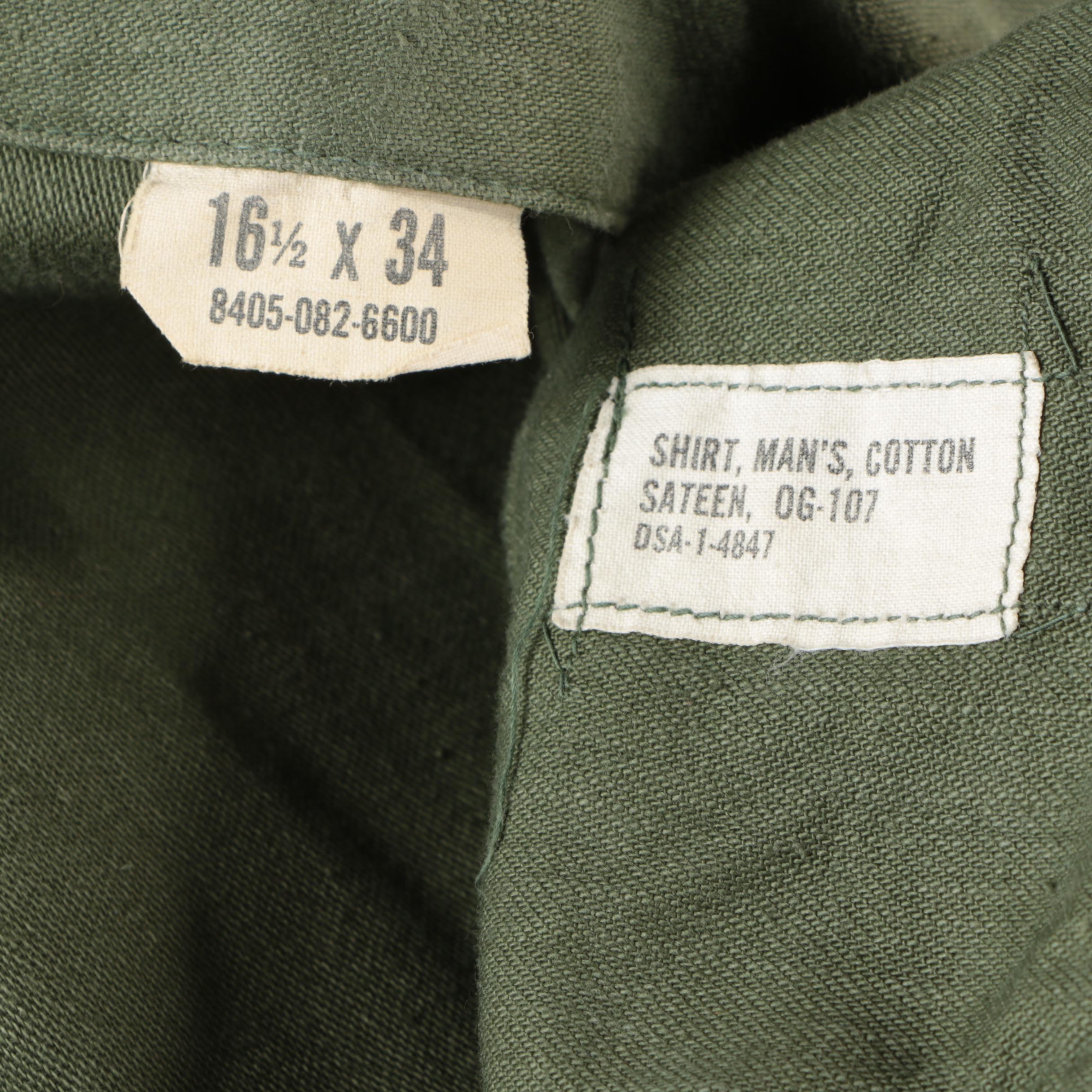 Men's Vintage US Air Force Communications Service Button-Front Shirts