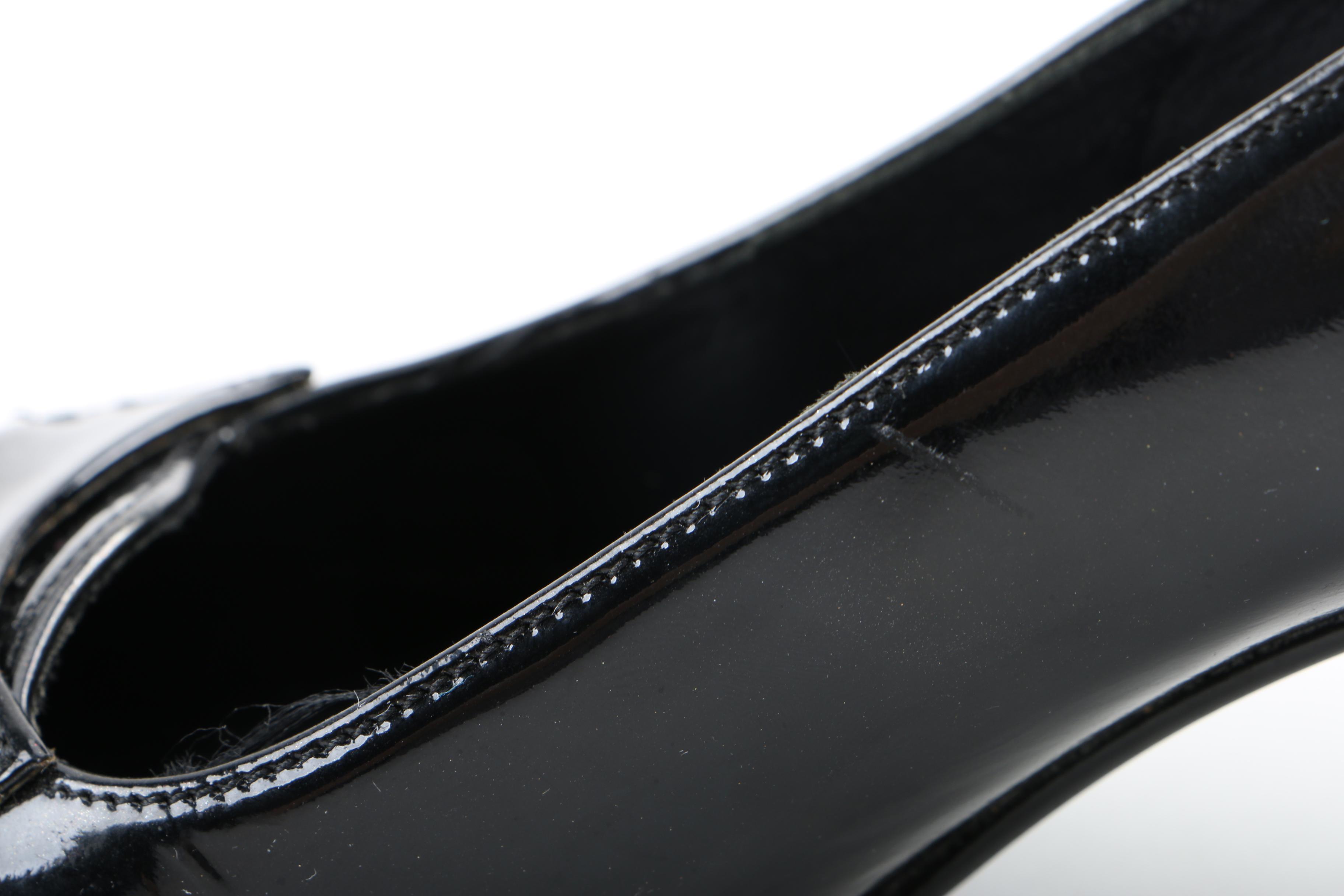 Prada Black Patent Leather High-Heeled Shoes