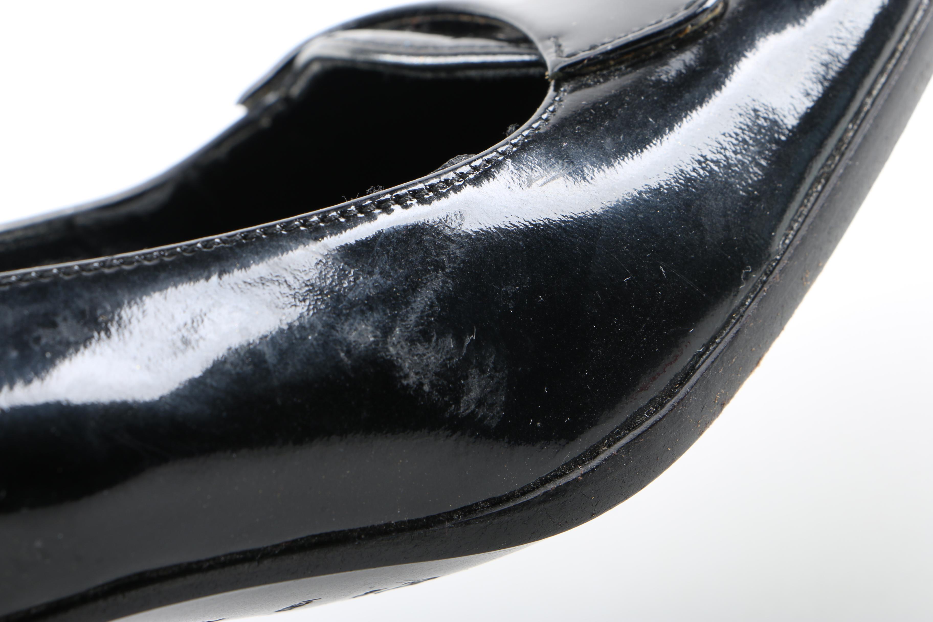 Prada Black Patent Leather High-Heeled Shoes