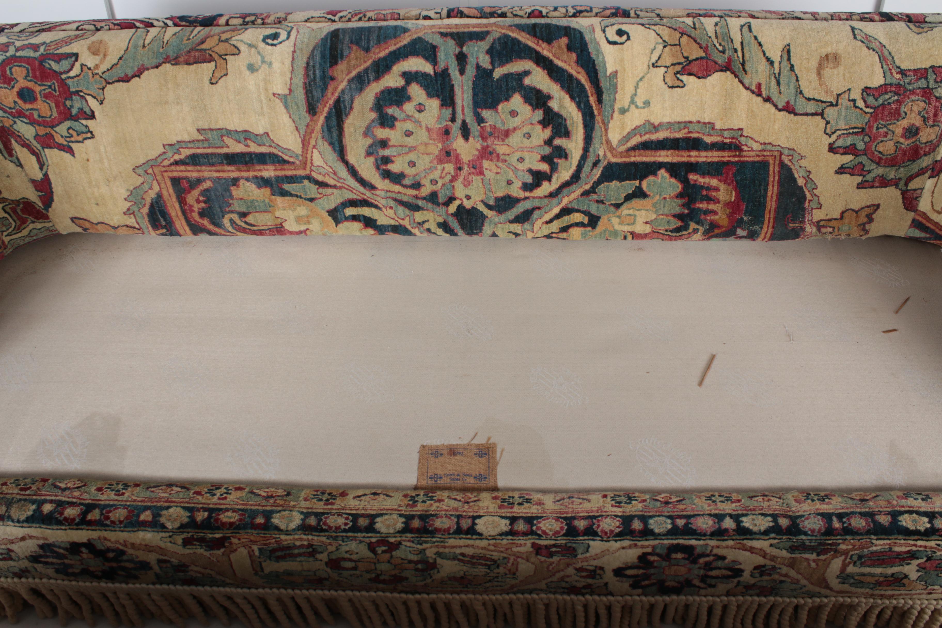 Custom Oushak-Upholstered Sofa by Seret & Sons of Santa Fe