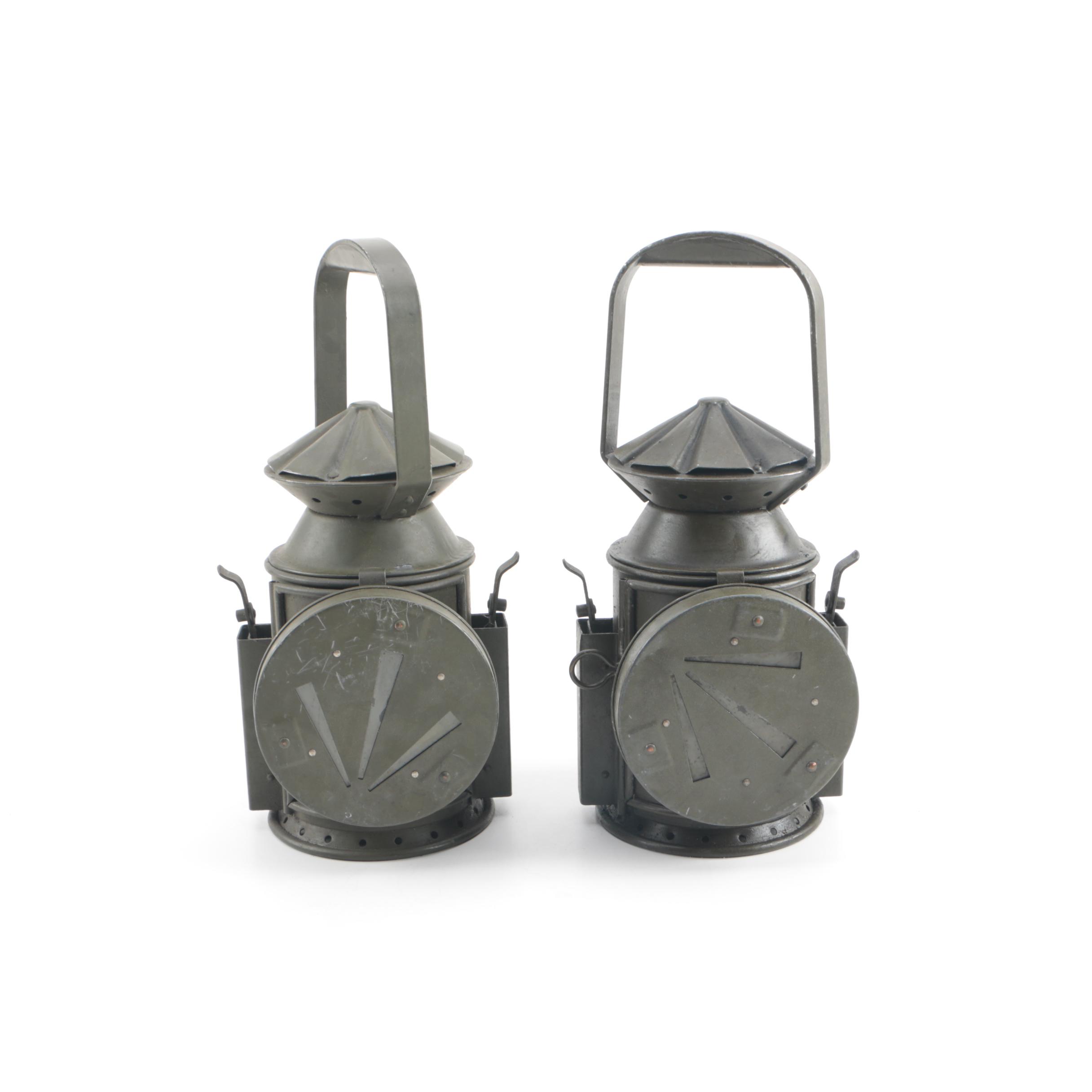 1952 Distrimetal Military Oil Lamps