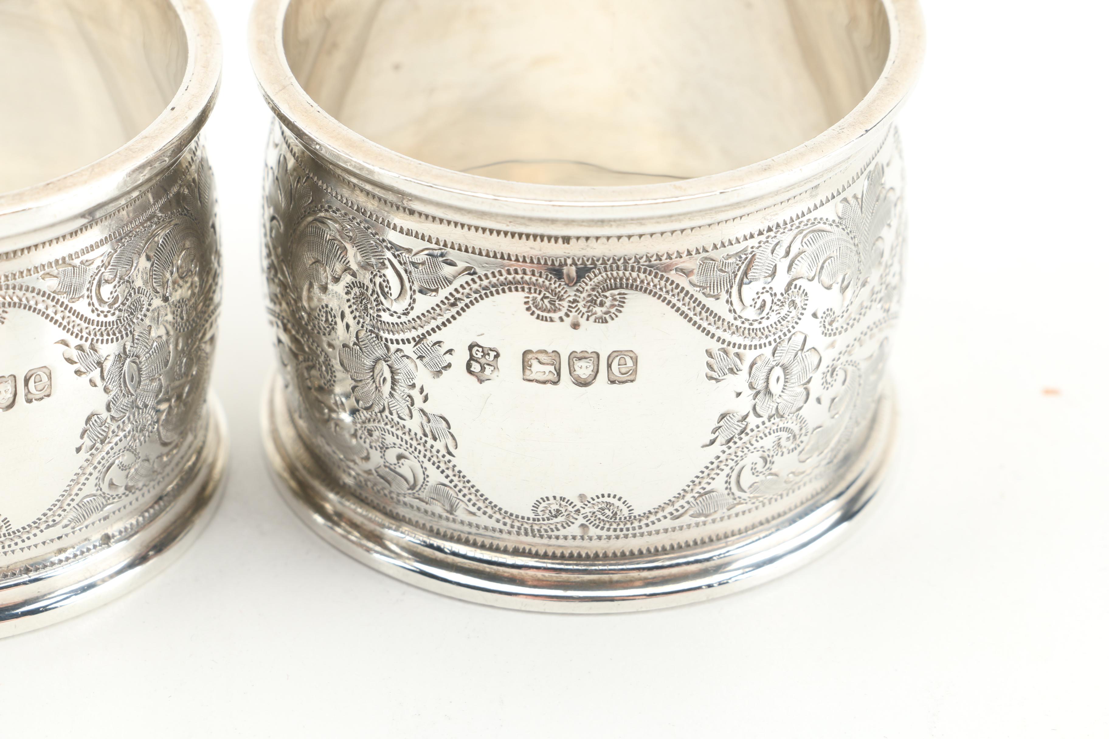 Antique George Jackson & David Fullerton Sterling Silver Napkin Rings