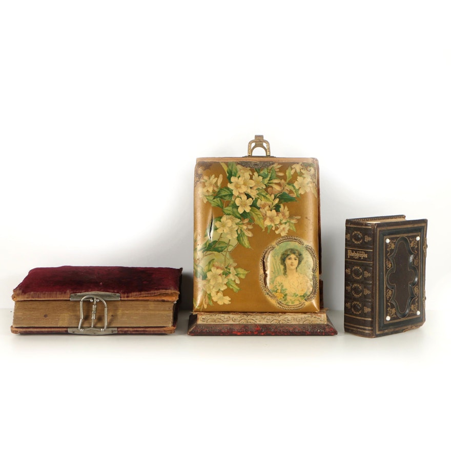 Antique Photo Albums with Tintypes, Cabinet Cards and Cartes de Visite
