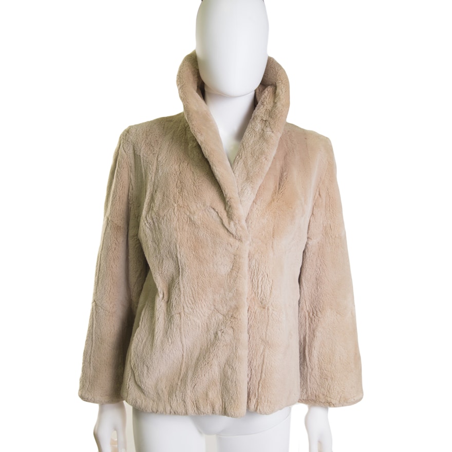 Women's Vintage Sheared Rabbit Fur Jacket