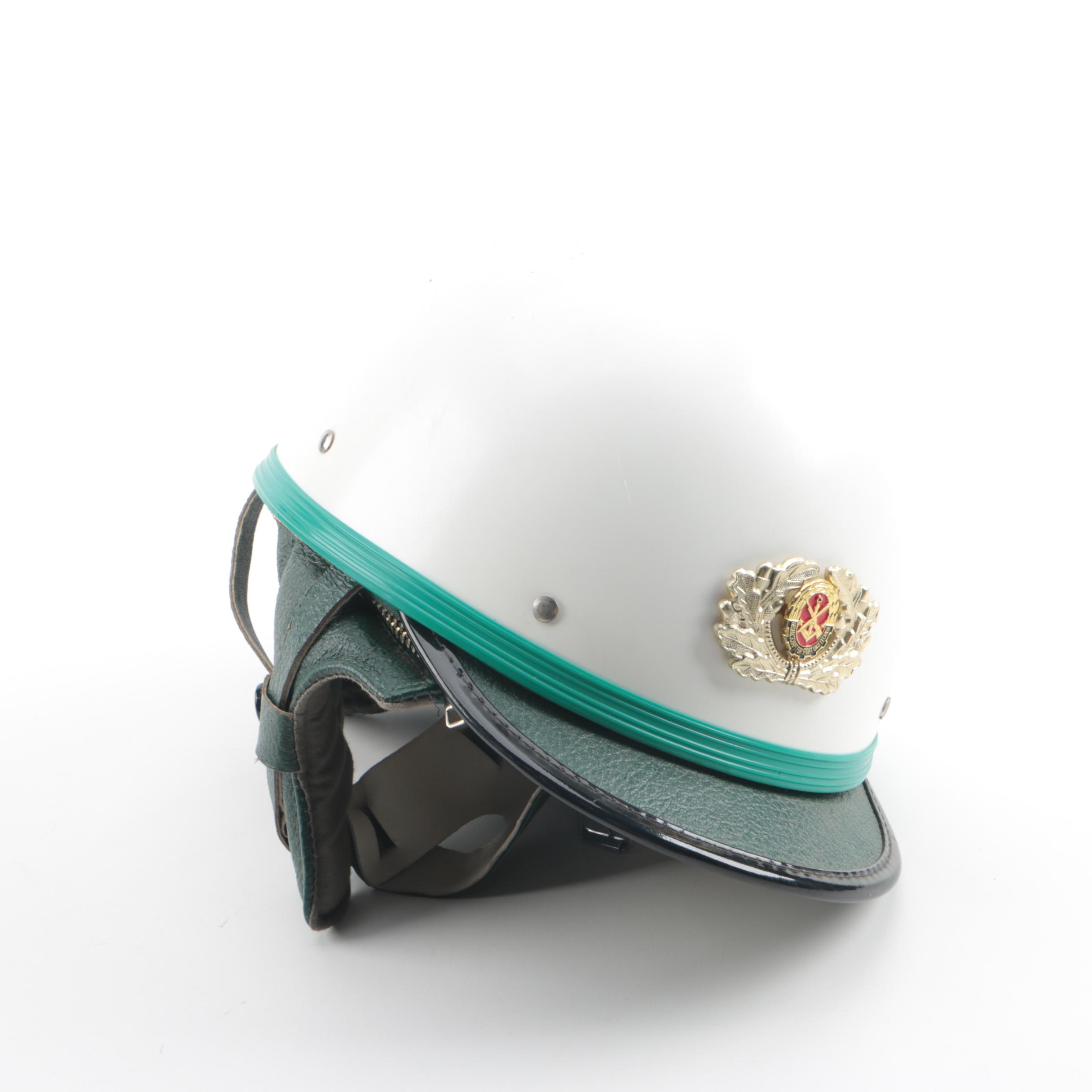 Vintage East German Sport and Technology Association Motorcycle Helmet