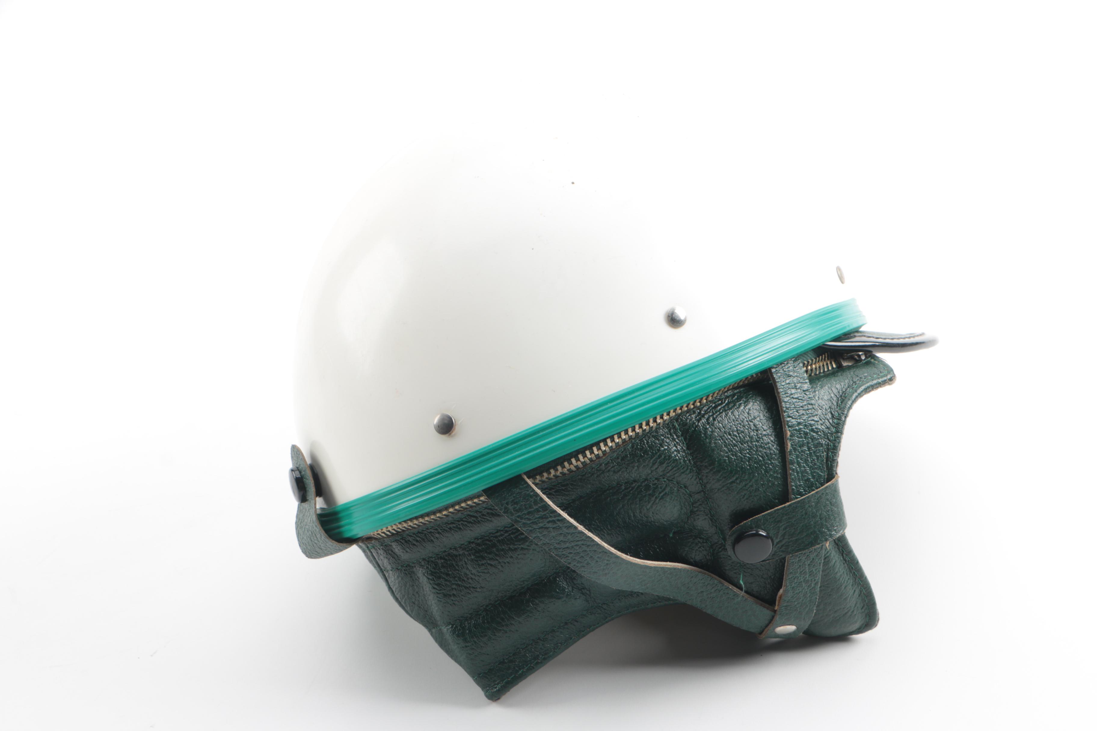 Vintage East German Sport and Technology Association Motorcycle Helmet