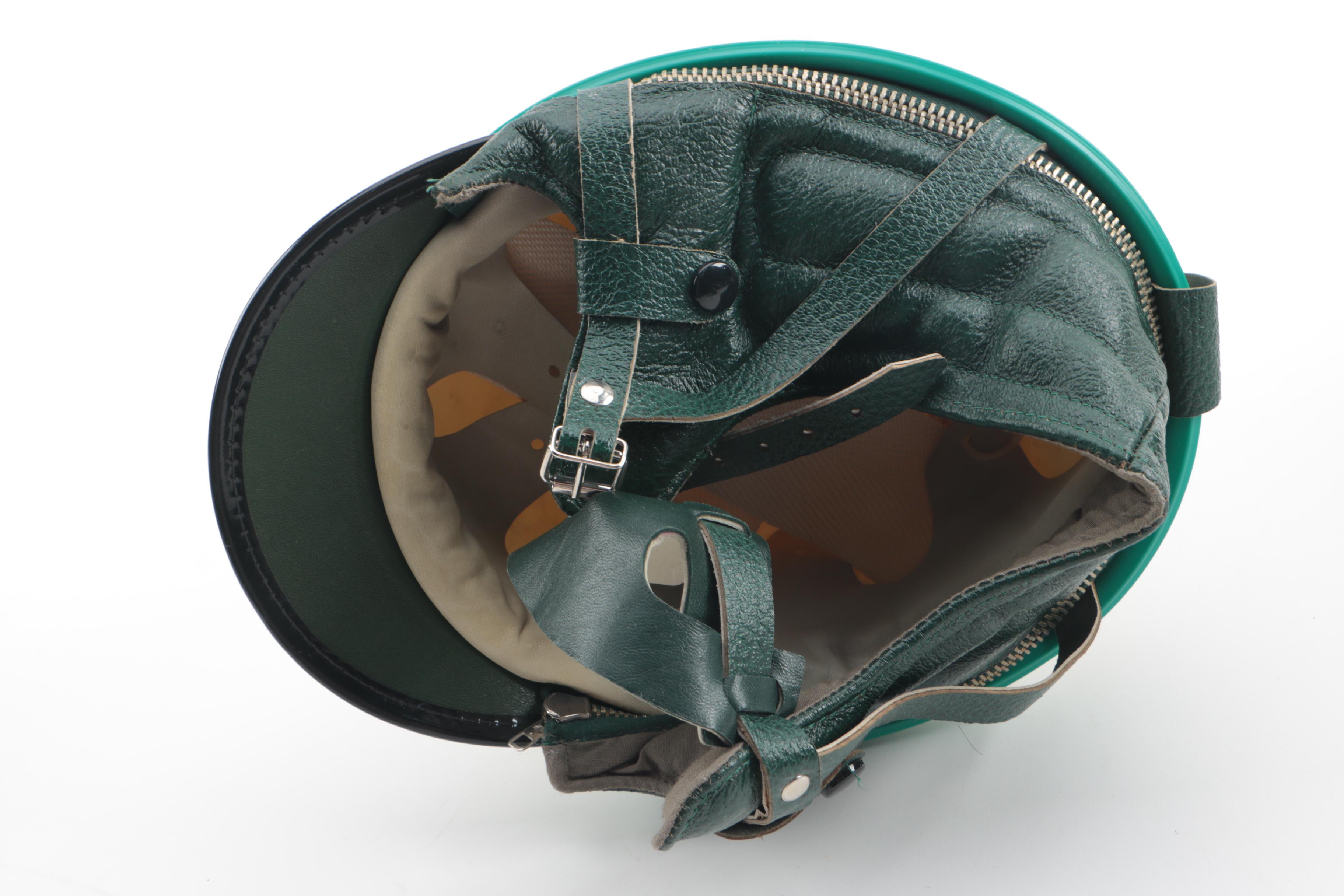 Vintage East German Sport and Technology Association Motorcycle Helmet