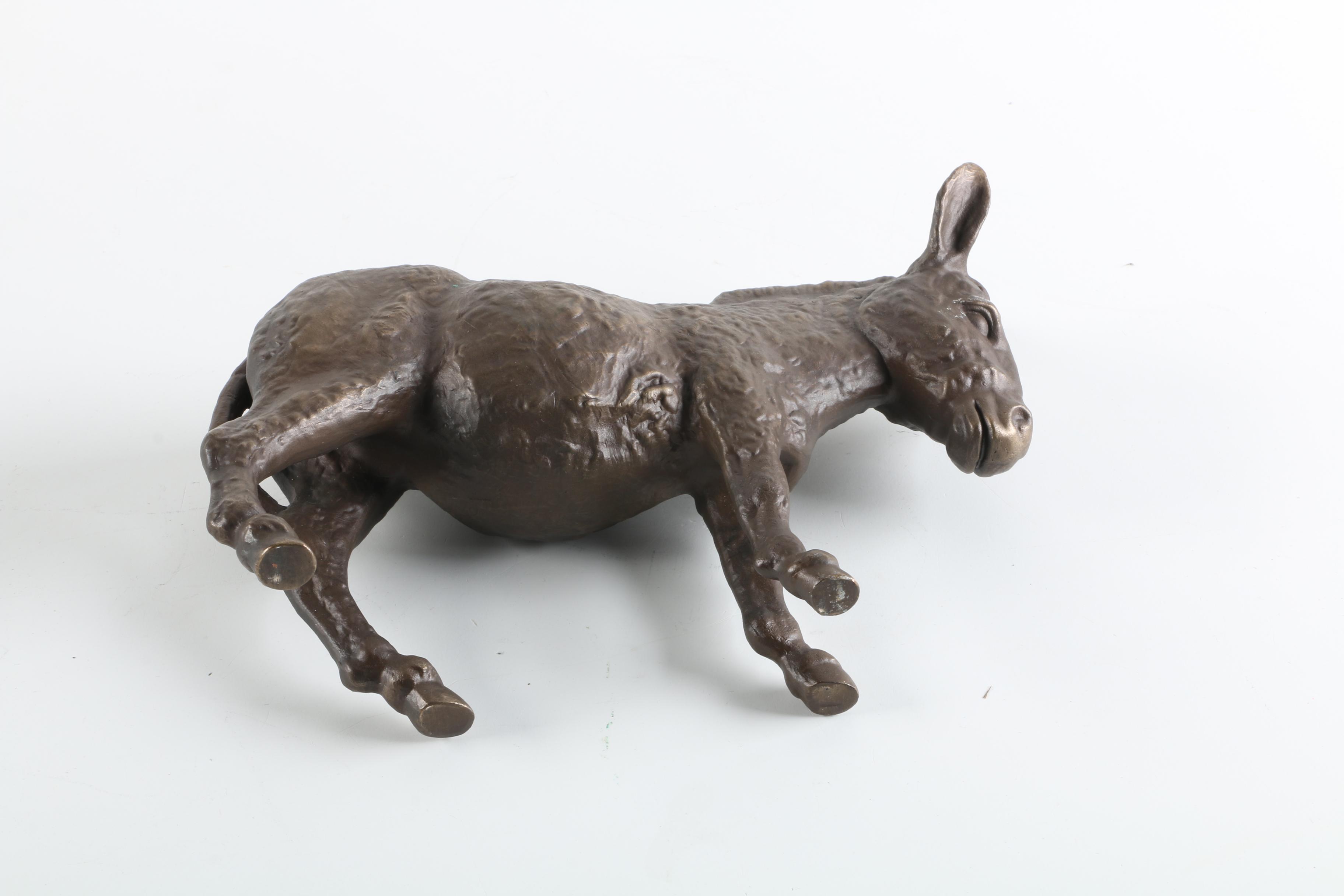 Brass Donkey Sculpture