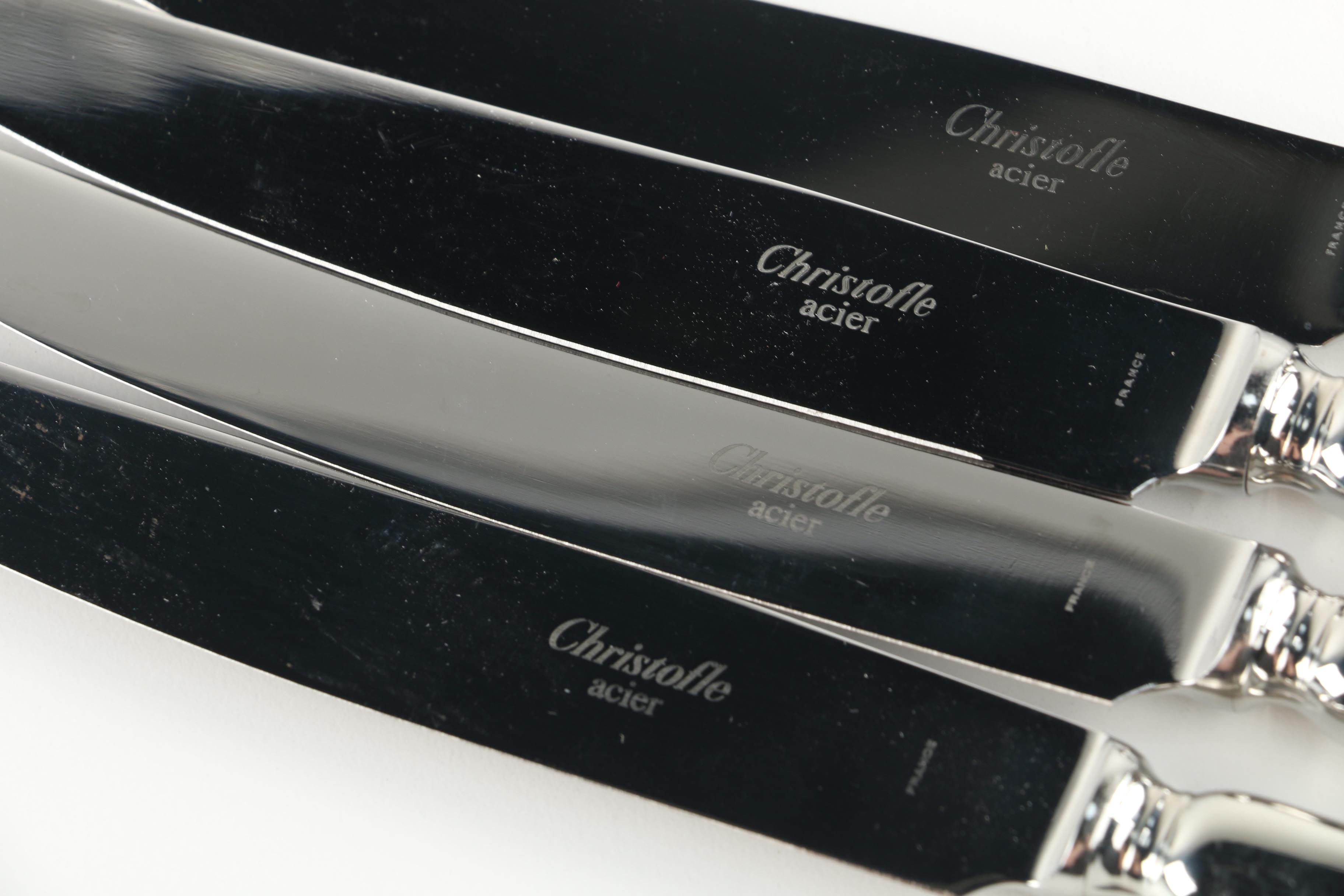 Christofle Acier Stainless Steel Dinner Knives