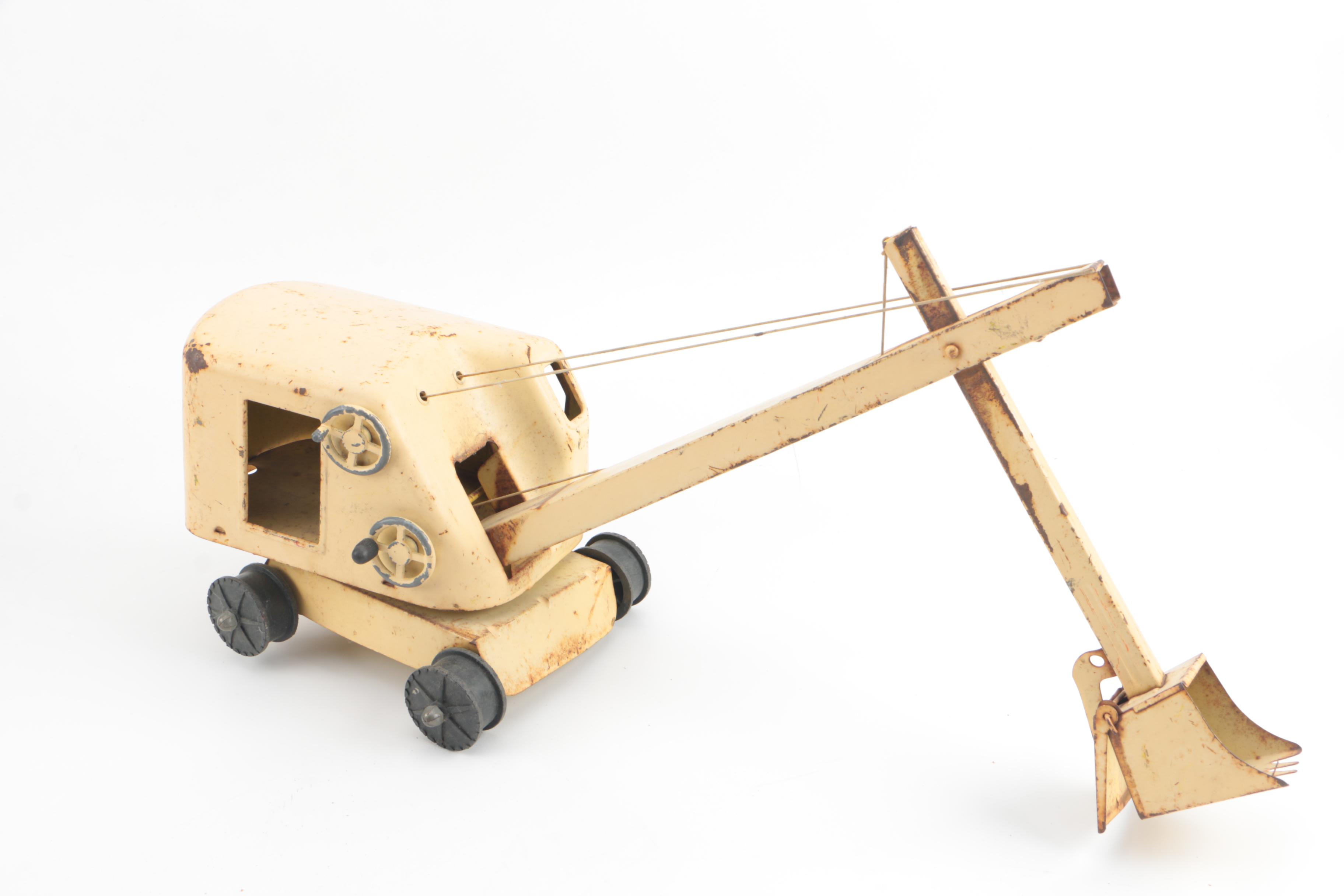 Vintage Pressed Steel Construction Equipment and Cannon Including Nylint