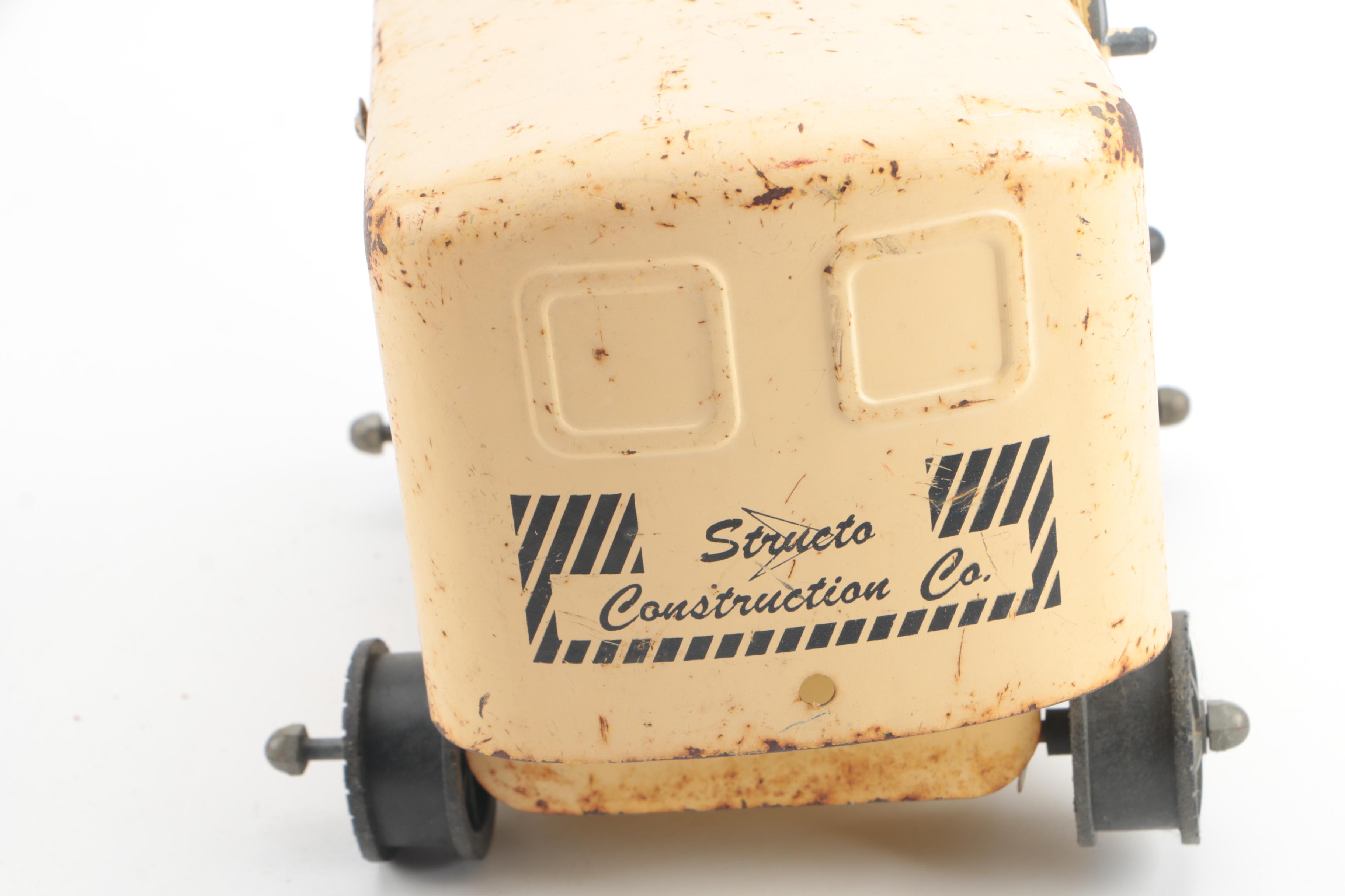 Vintage Pressed Steel Construction Equipment and Cannon Including Nylint