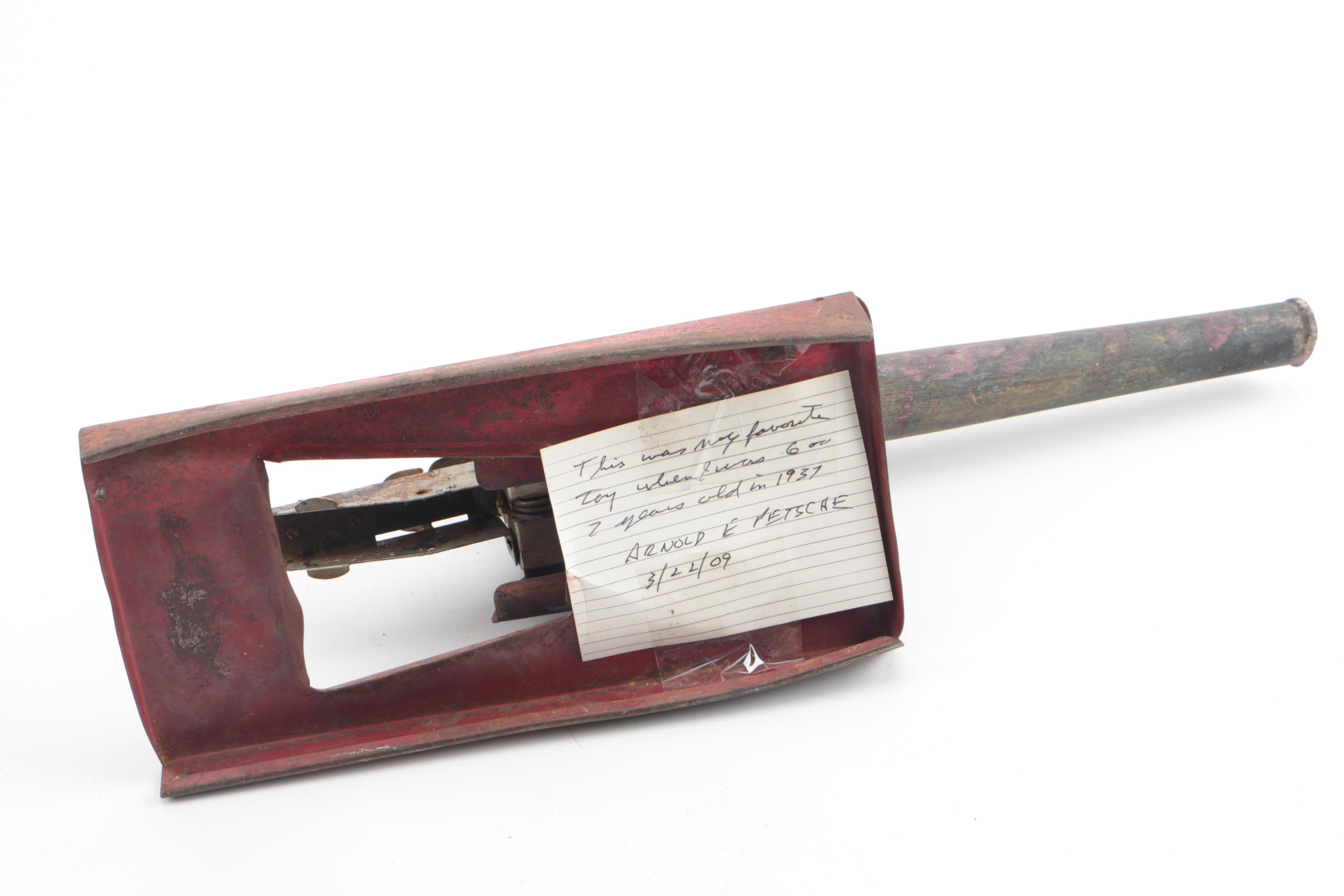 Vintage Pressed Steel Construction Equipment and Cannon Including Nylint