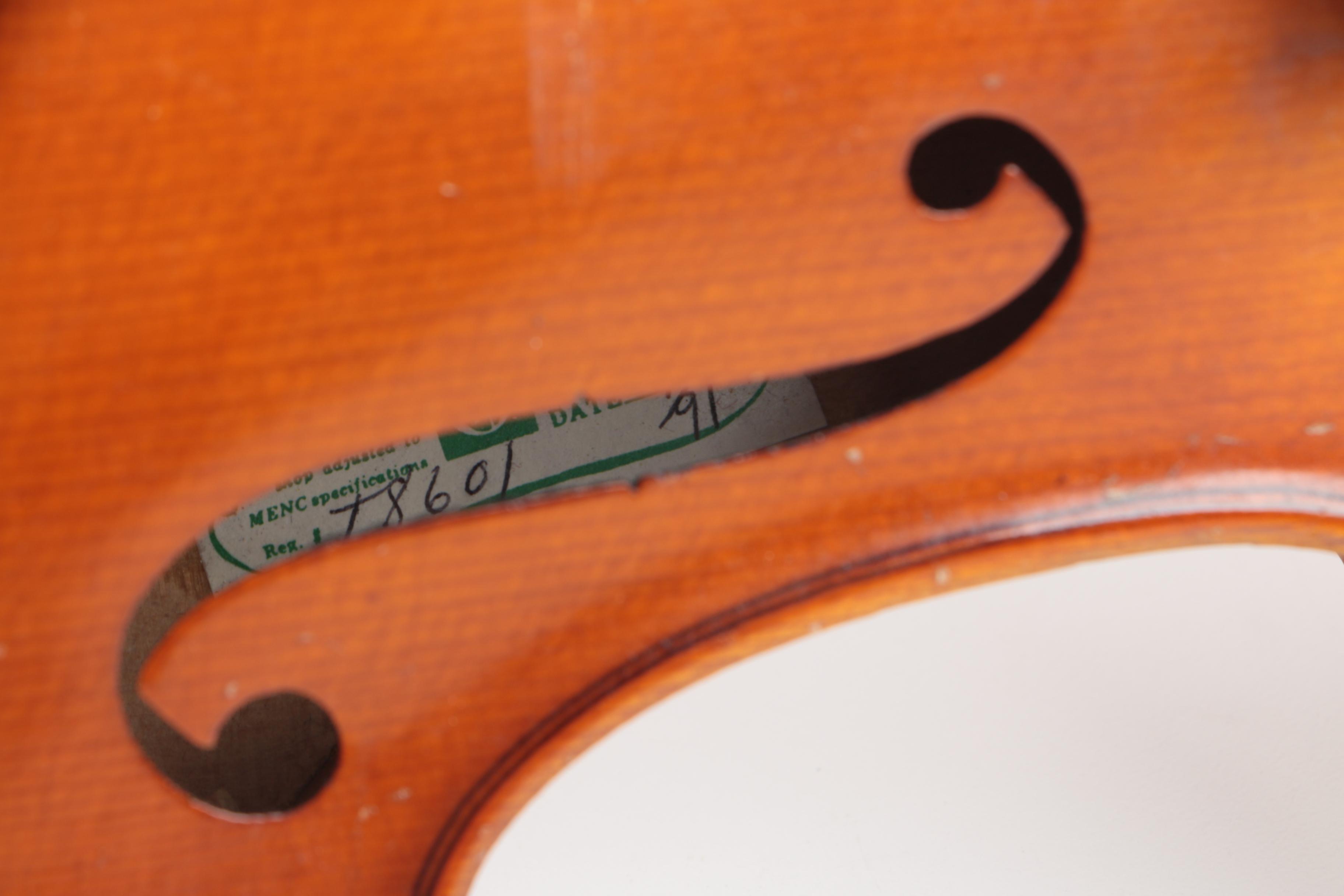 1991 A.R. Seidel Stradivarius Copy 4/4 Violin with Case and Glasser Bow