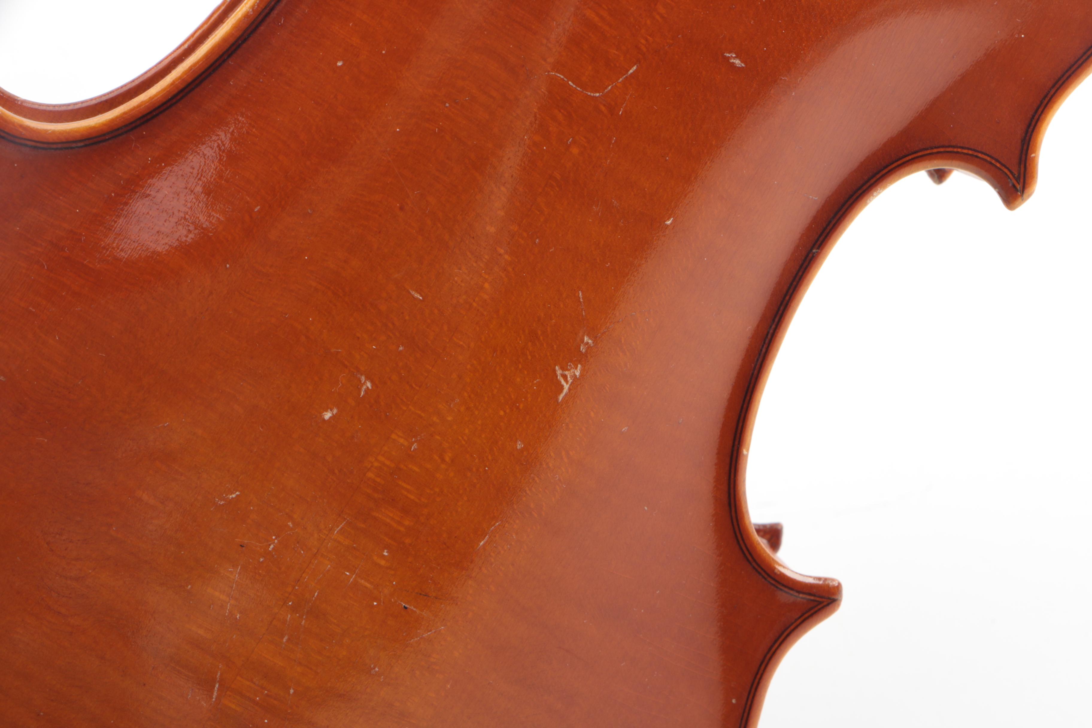 1991 A.R. Seidel Stradivarius Copy 4/4 Violin with Case and Glasser Bow