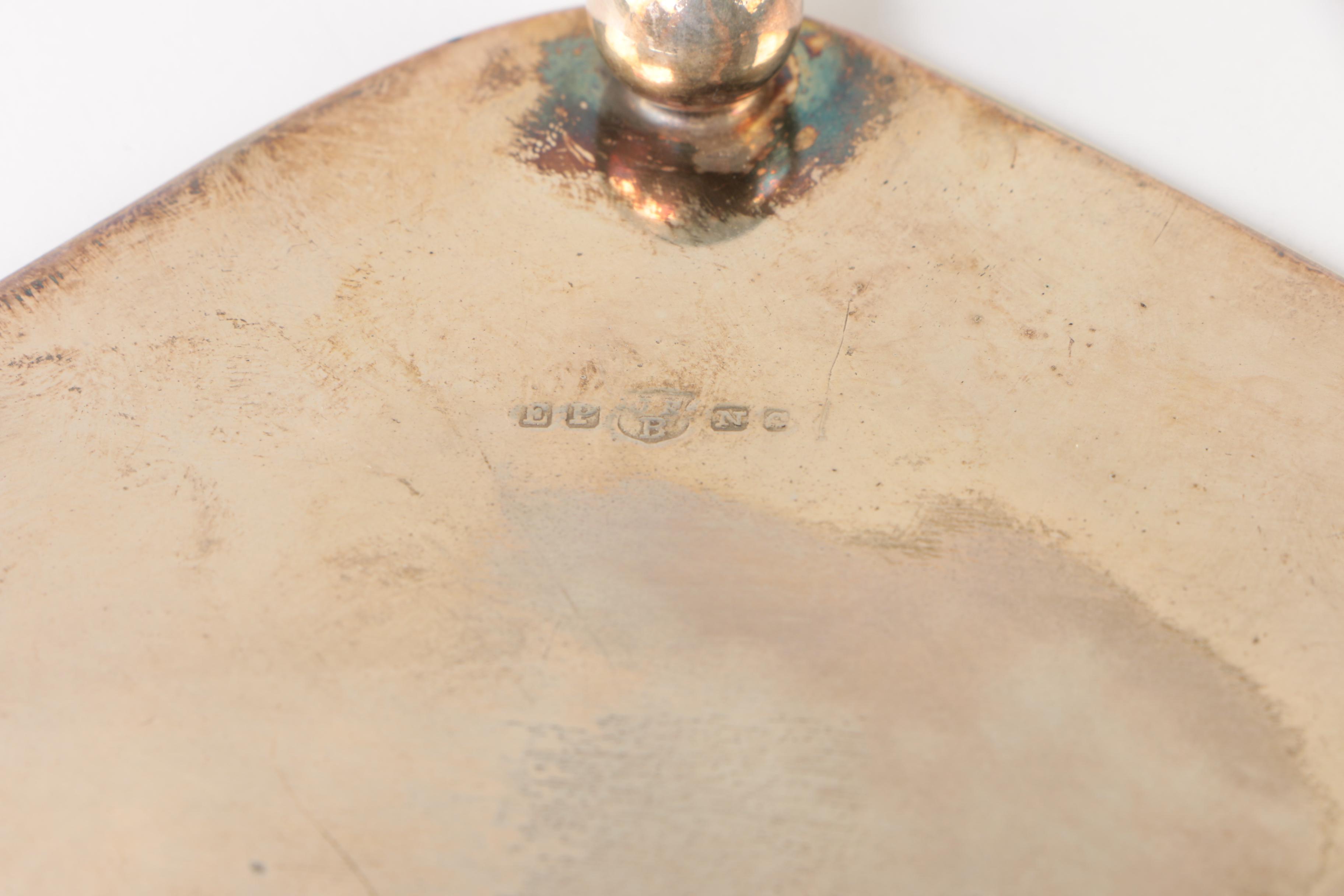 Vintage James E. Bushell English Silver Plate Card Suits Motif Trivet