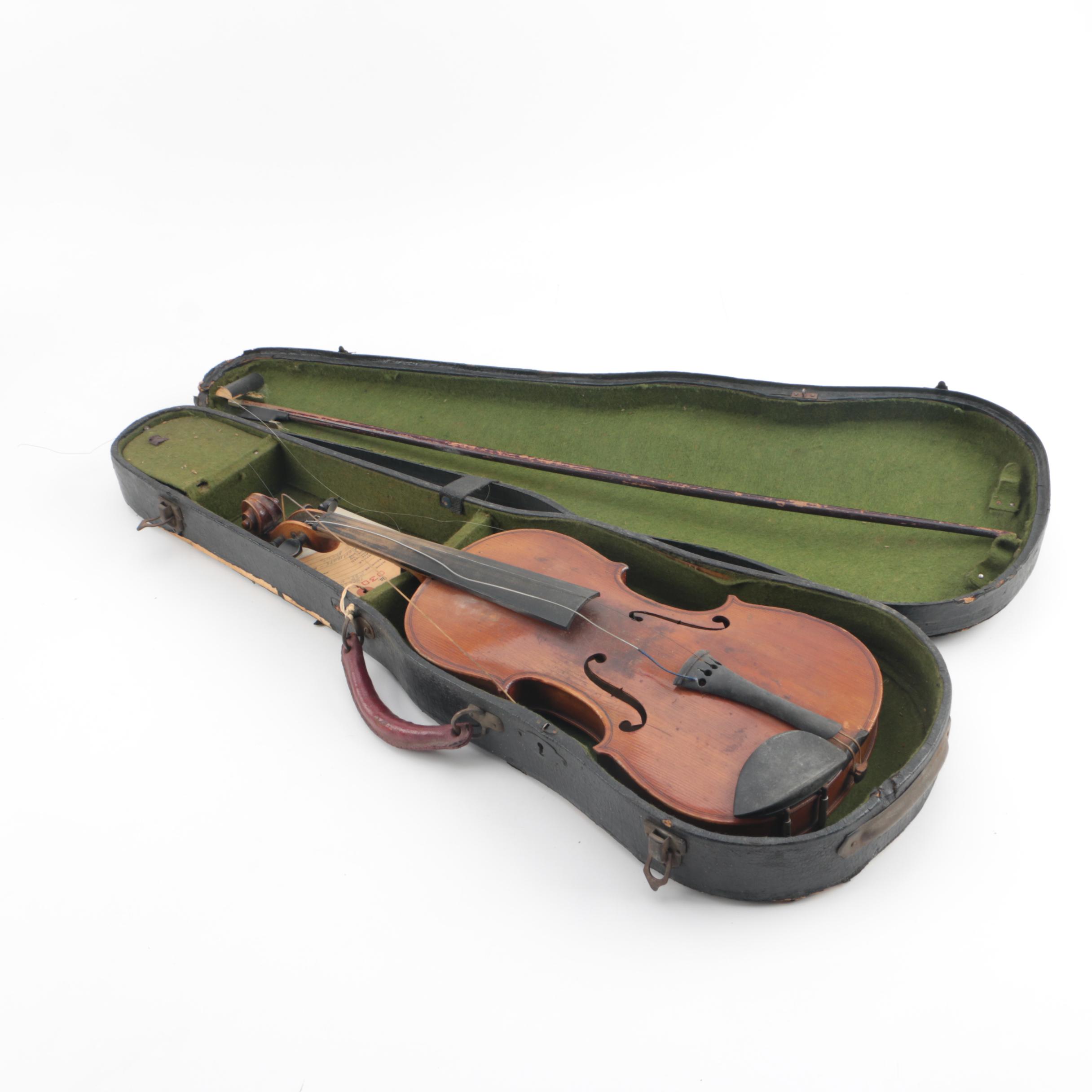 Early Twentieth Century Suzuki 1/2 Size Violin