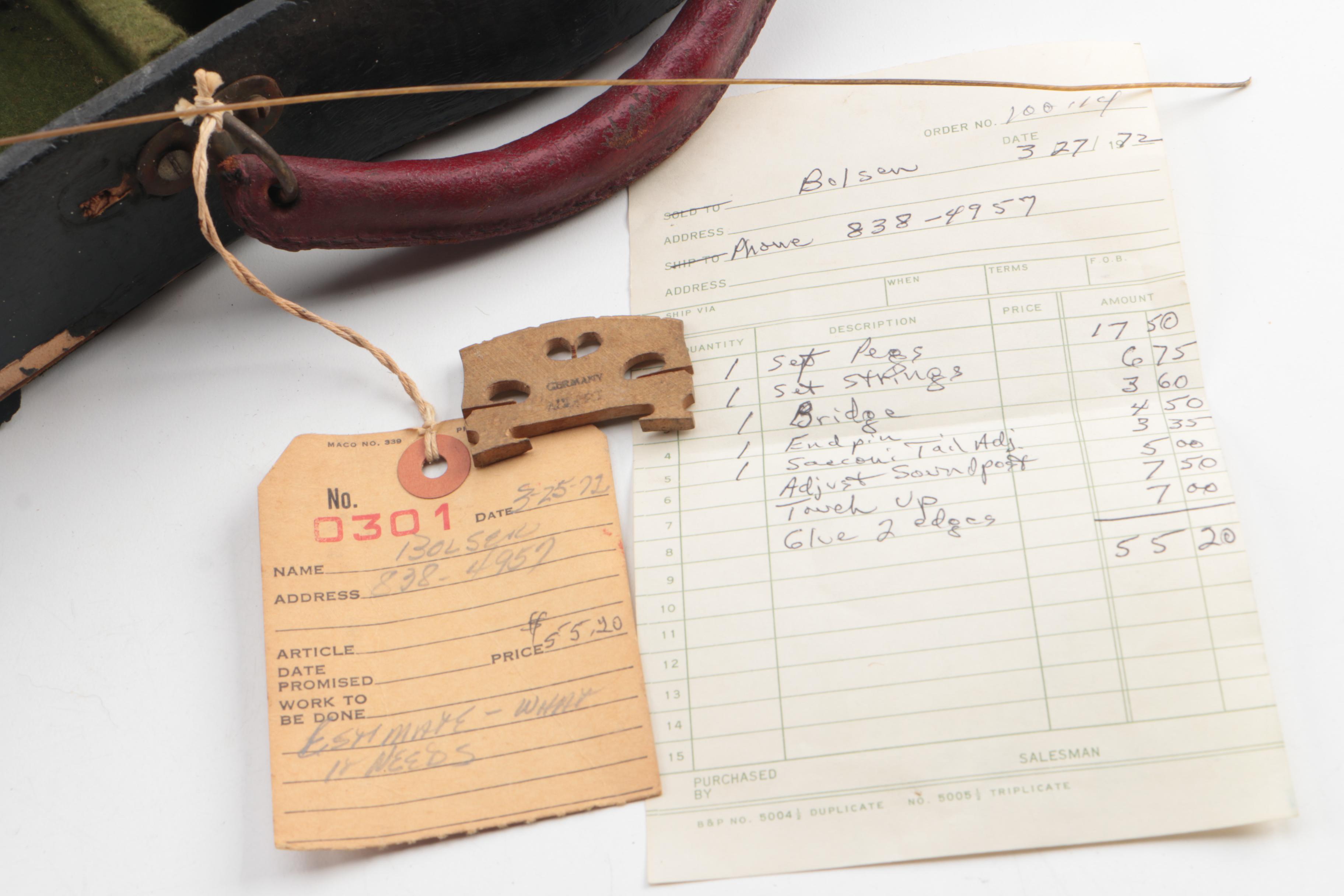 Early Twentieth Century Suzuki 1/2 Size Violin