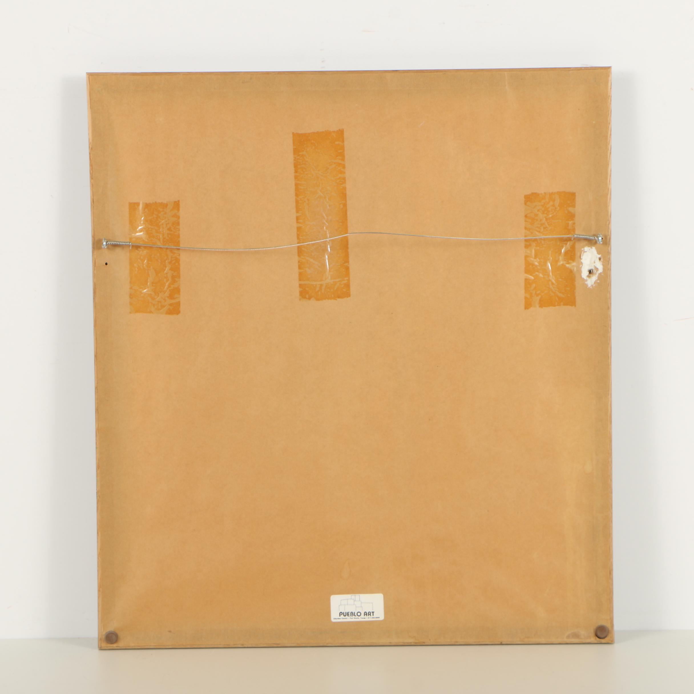 Circa 2000 Watercolor Painting of Cacti