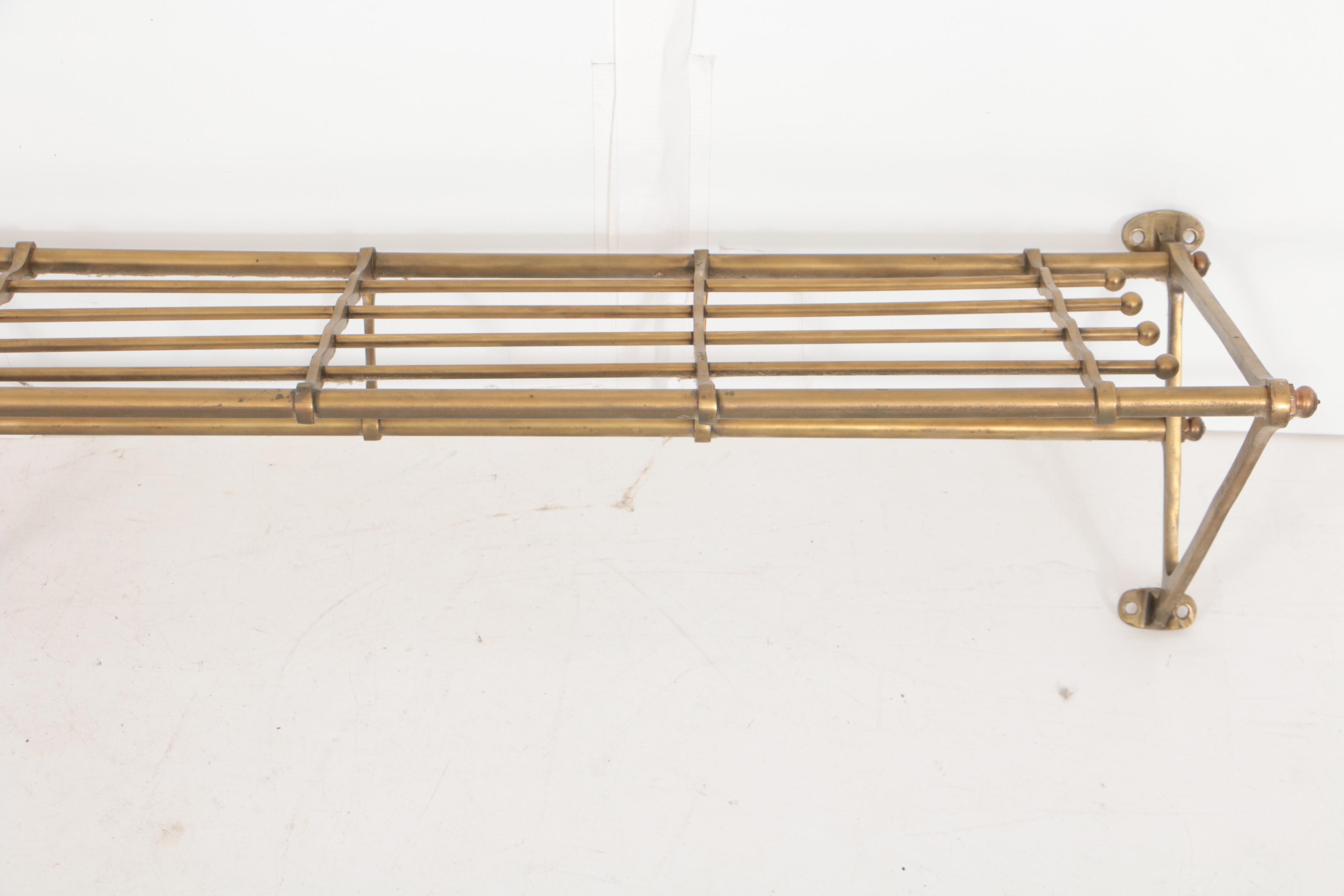 Antique Brass Train Car Luggage Rack