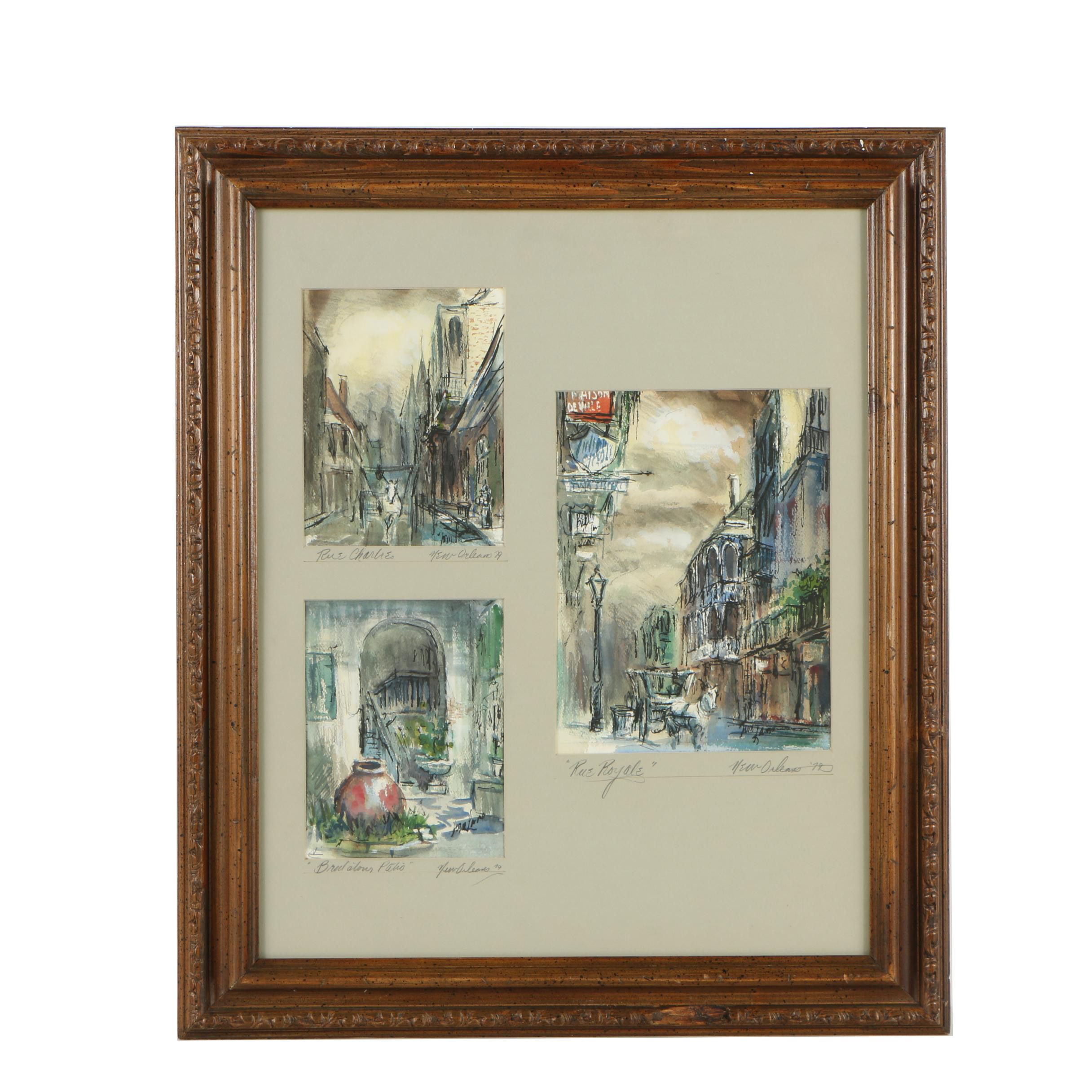 Tom Lane 1979 Watercolor Paintings of New Orleans