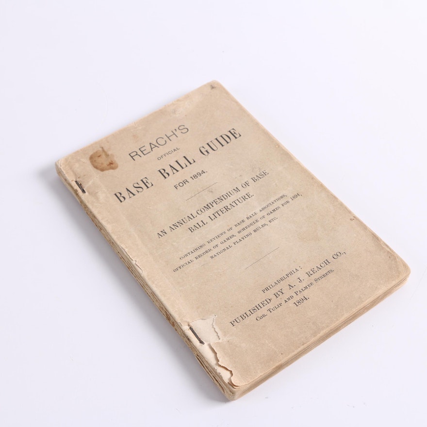 "Reach's Official Base Ball Guide for 1894"