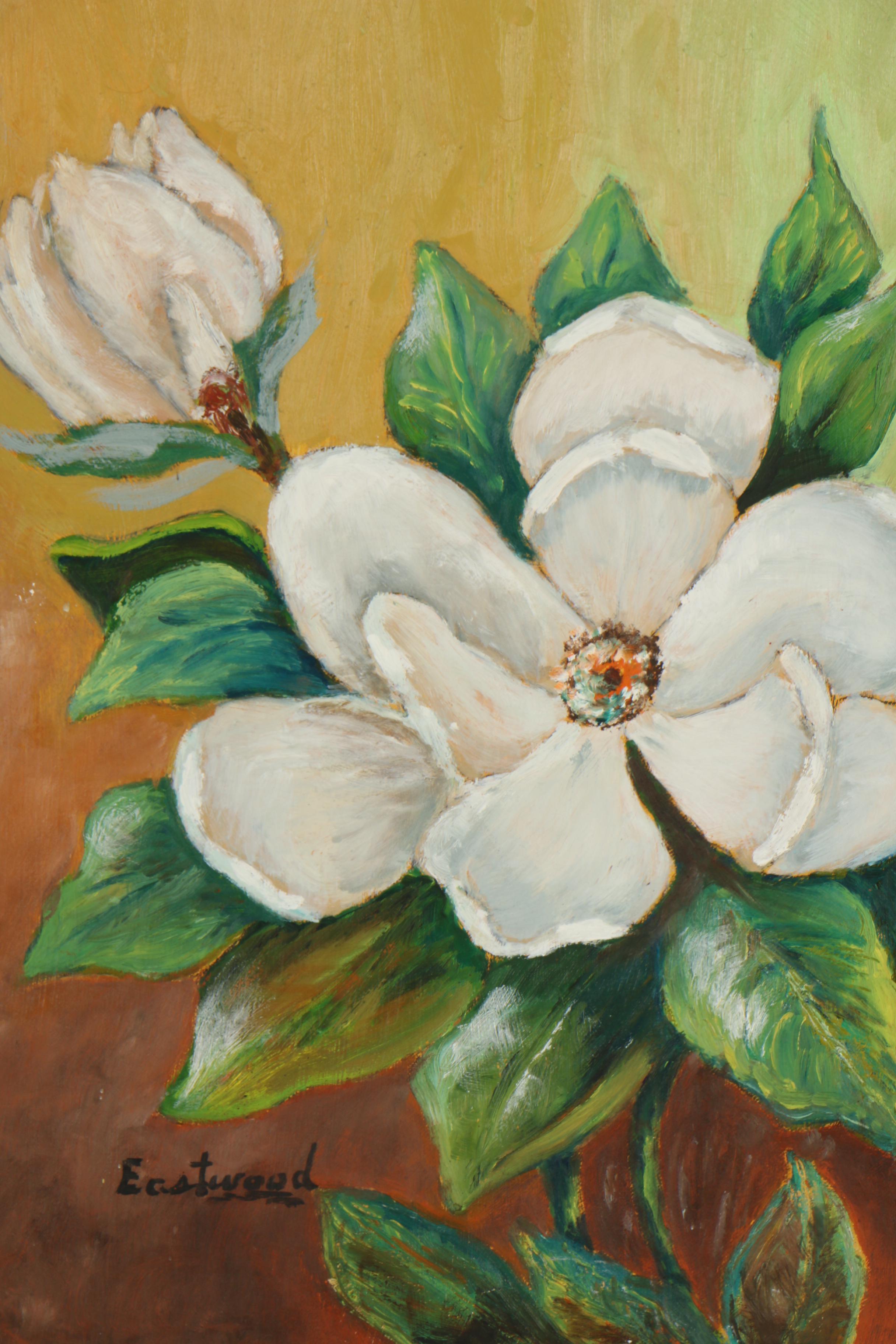 W. Ruth Eastwood Mid 20th Century Oil Painting "Magnolia"