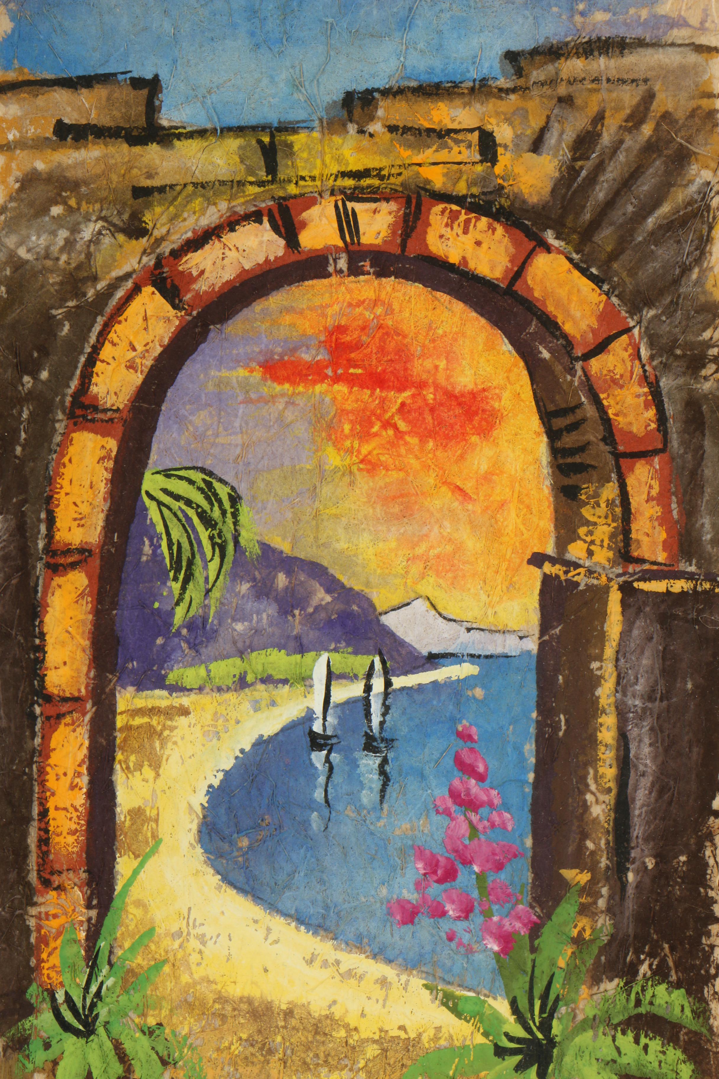 Rico Mid to Late 20th Century Gouache Painting