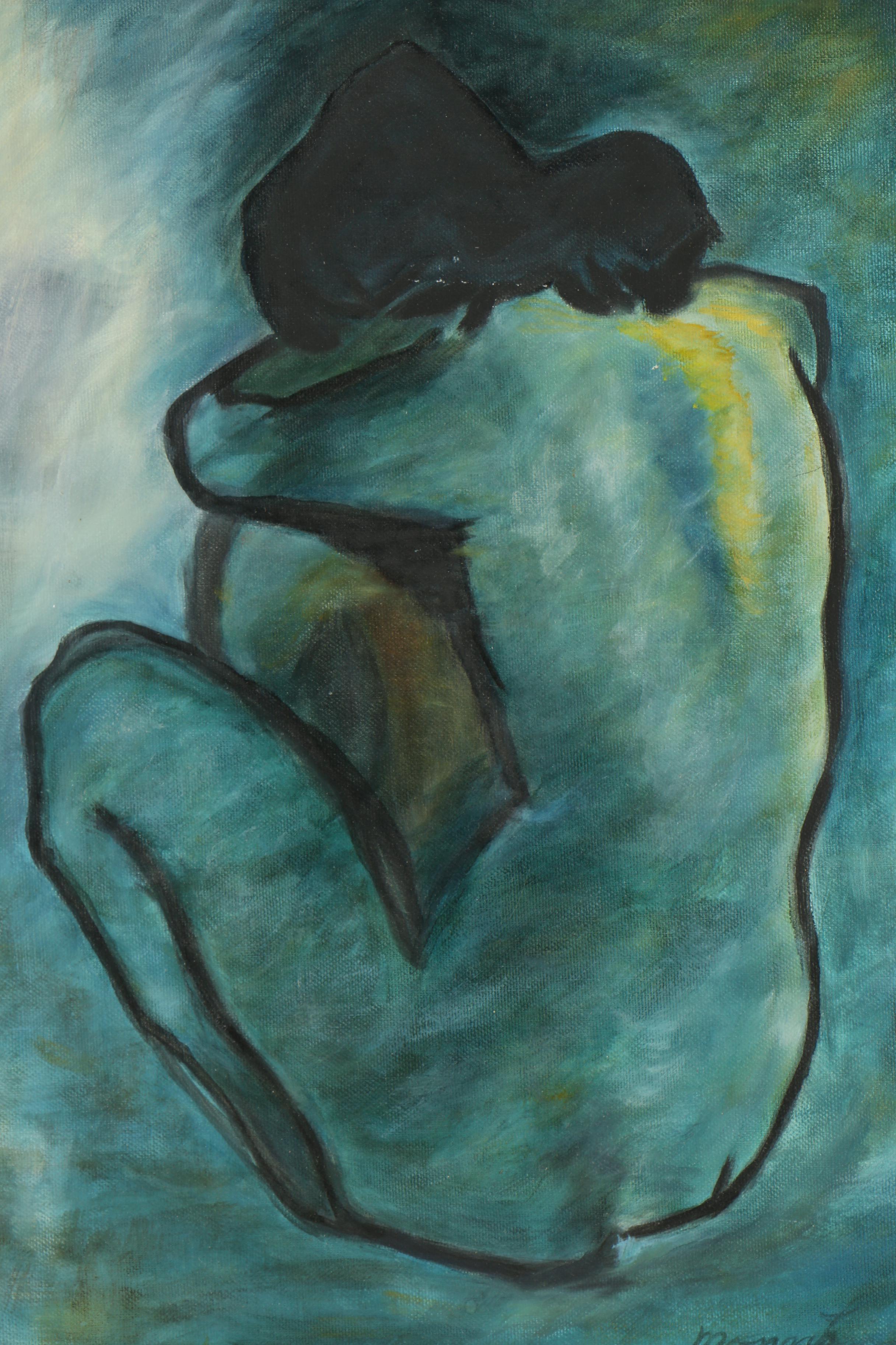 Managh 1976 Oil Painting in the manner of Pablo Picasso