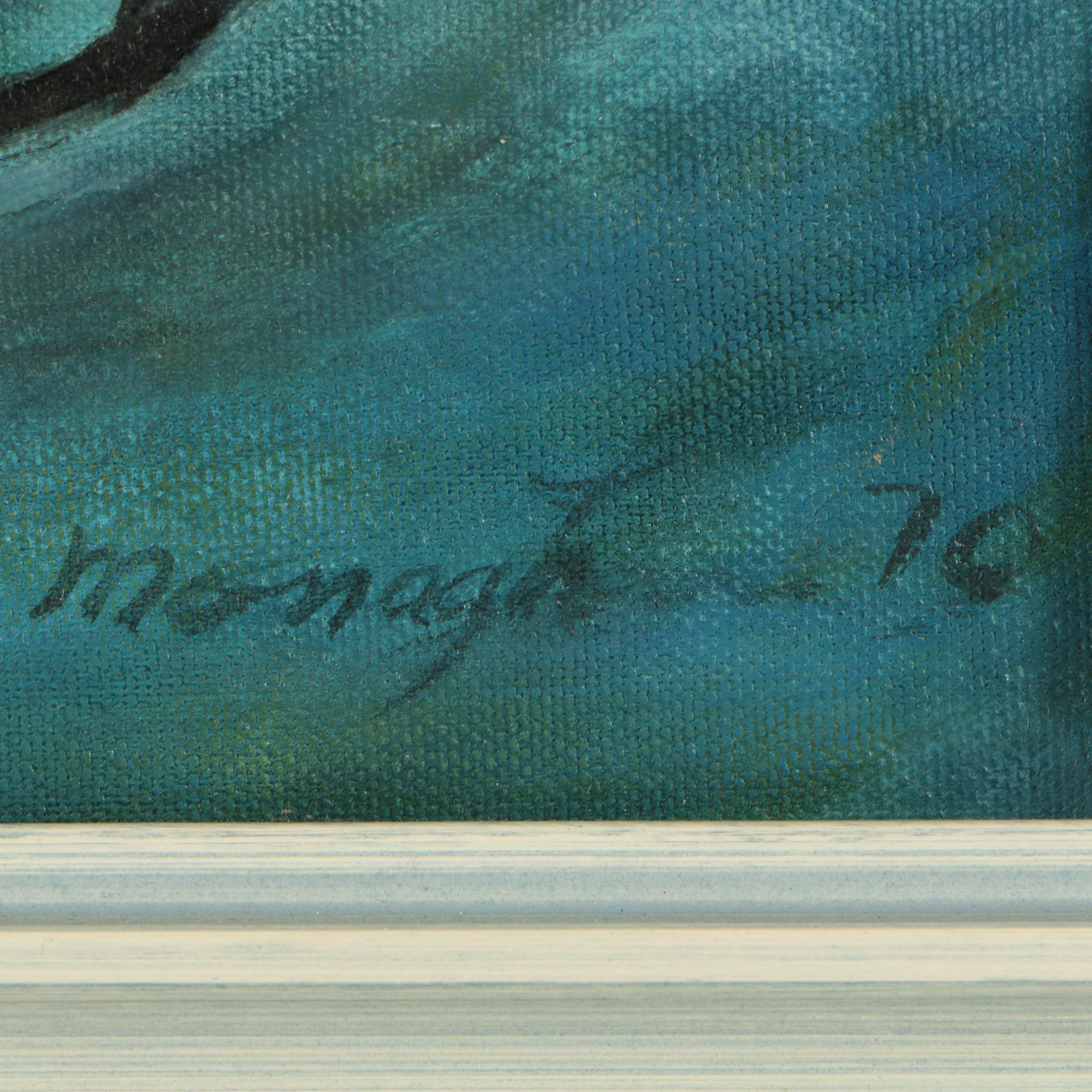 Managh 1976 Oil Painting in the manner of Pablo Picasso