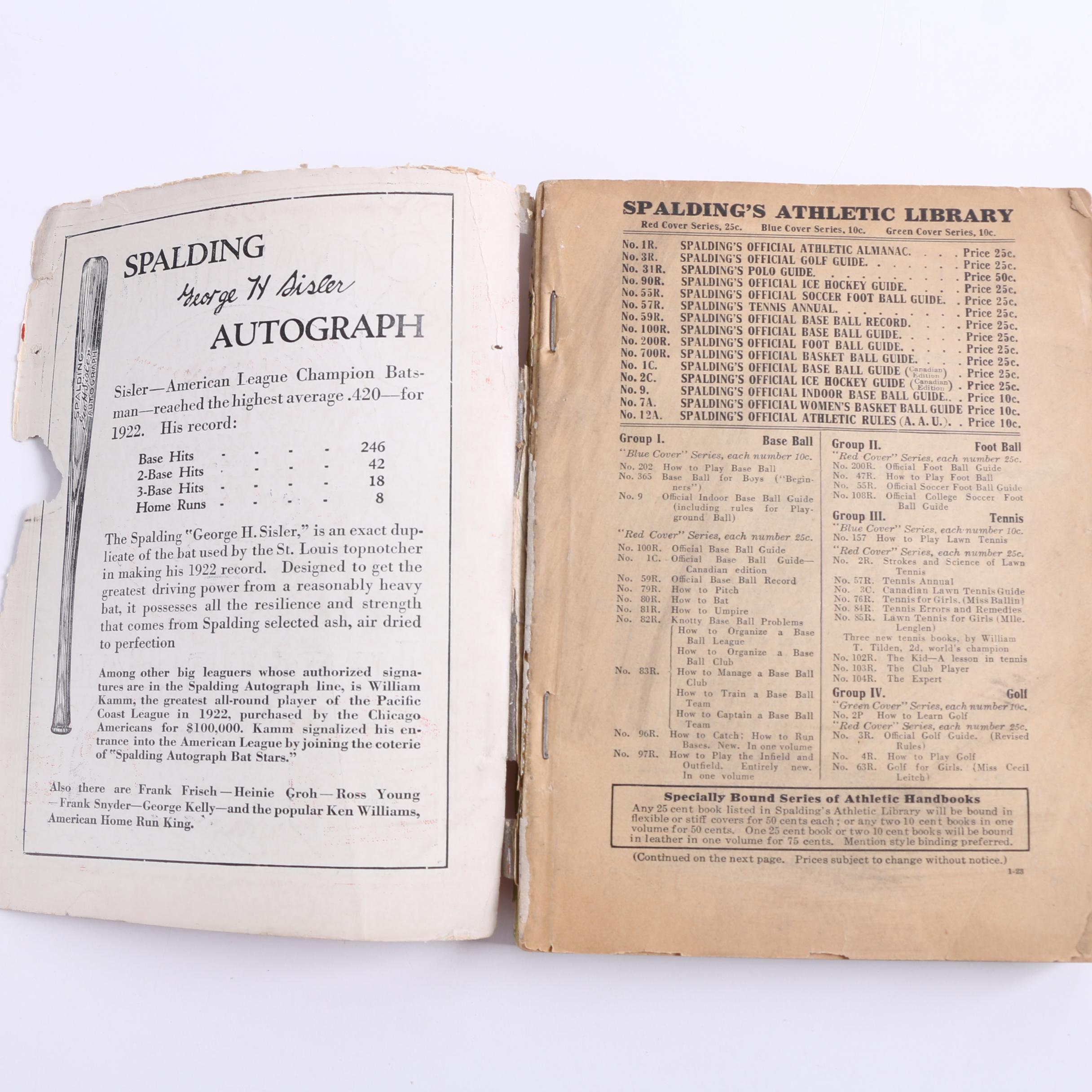 1920s "Spalding's Official Base Ball Guide" Books