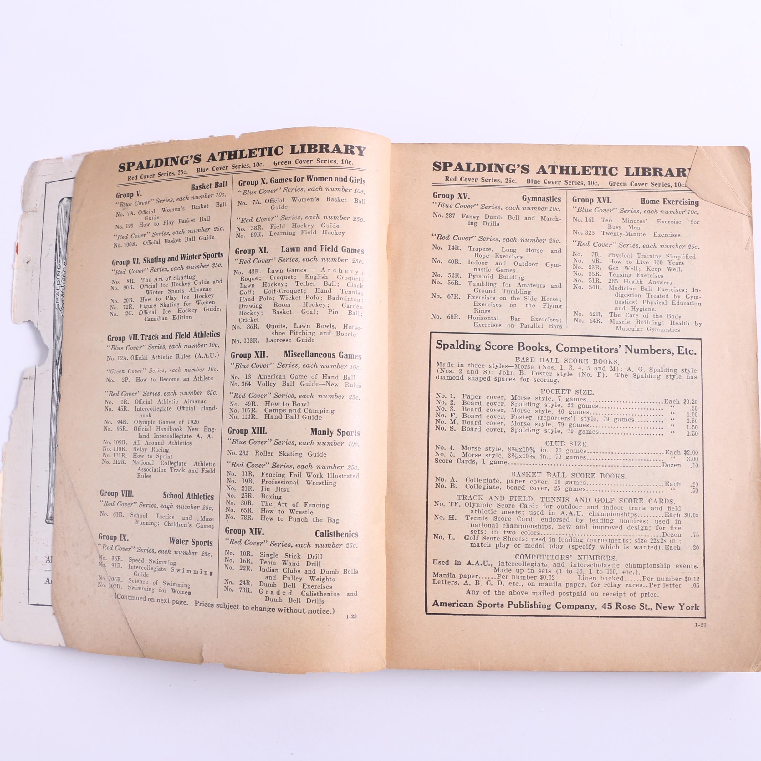 1920s "Spalding's Official Base Ball Guide" Books
