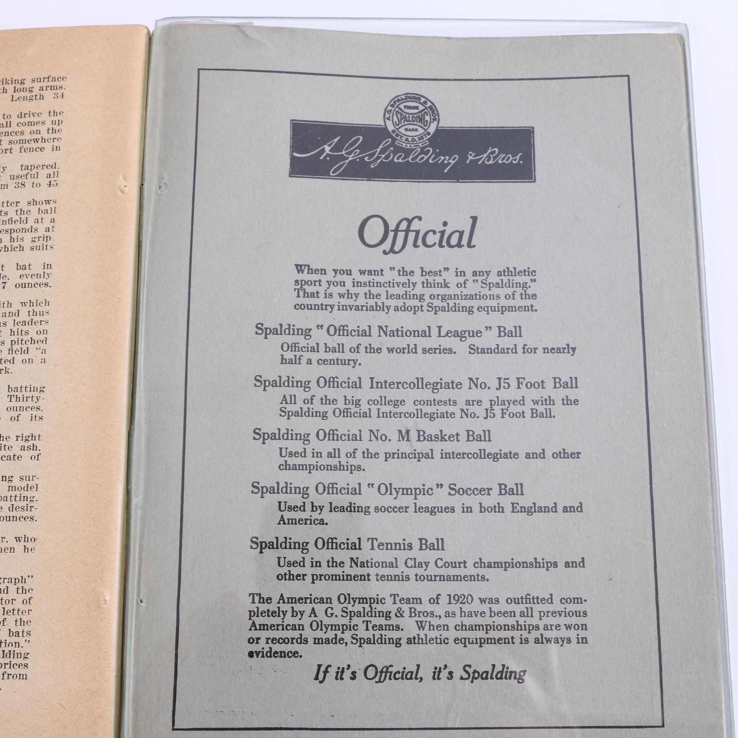 1920s "Spalding's Official Base Ball Guide" Books