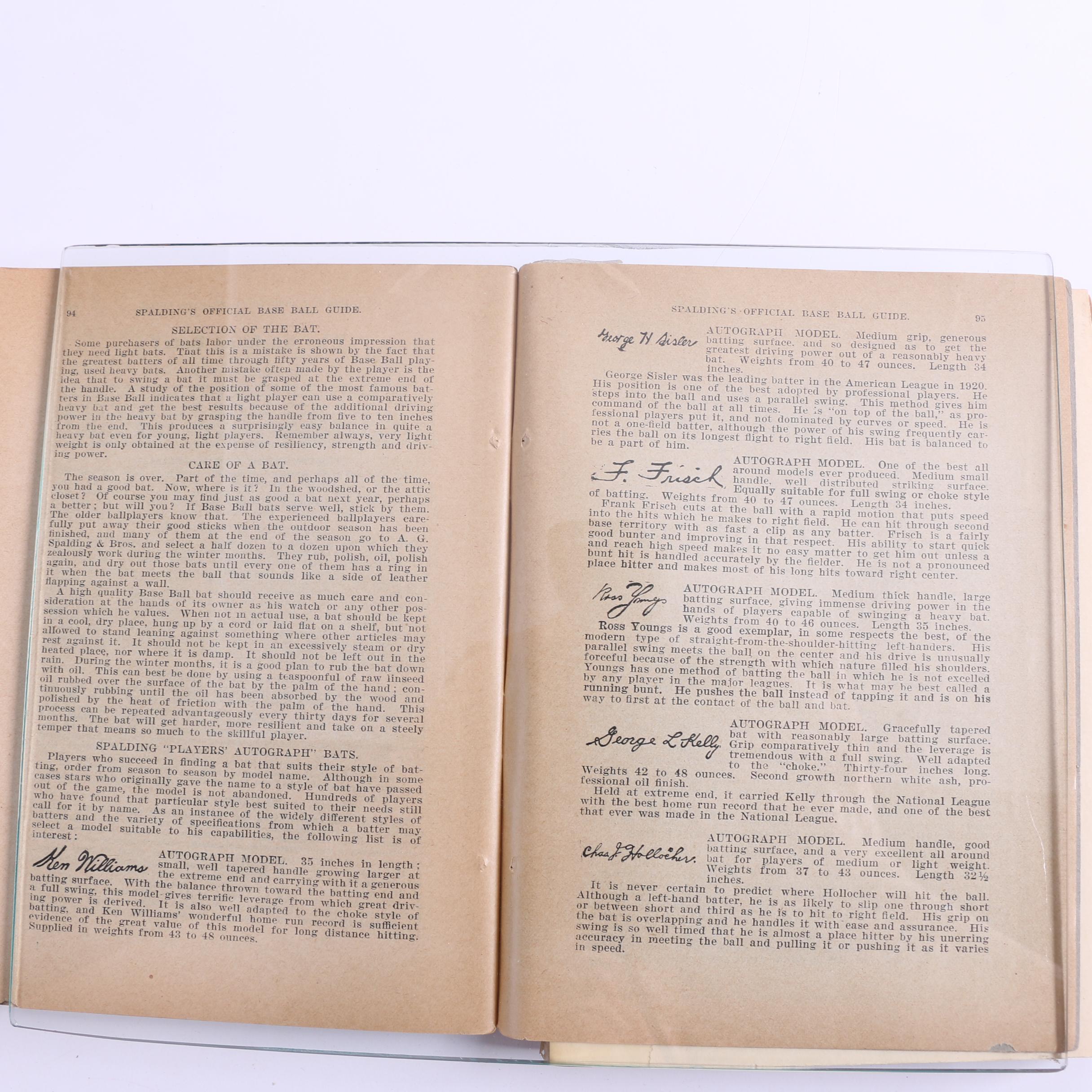 1920s "Spalding's Official Base Ball Guide" Books