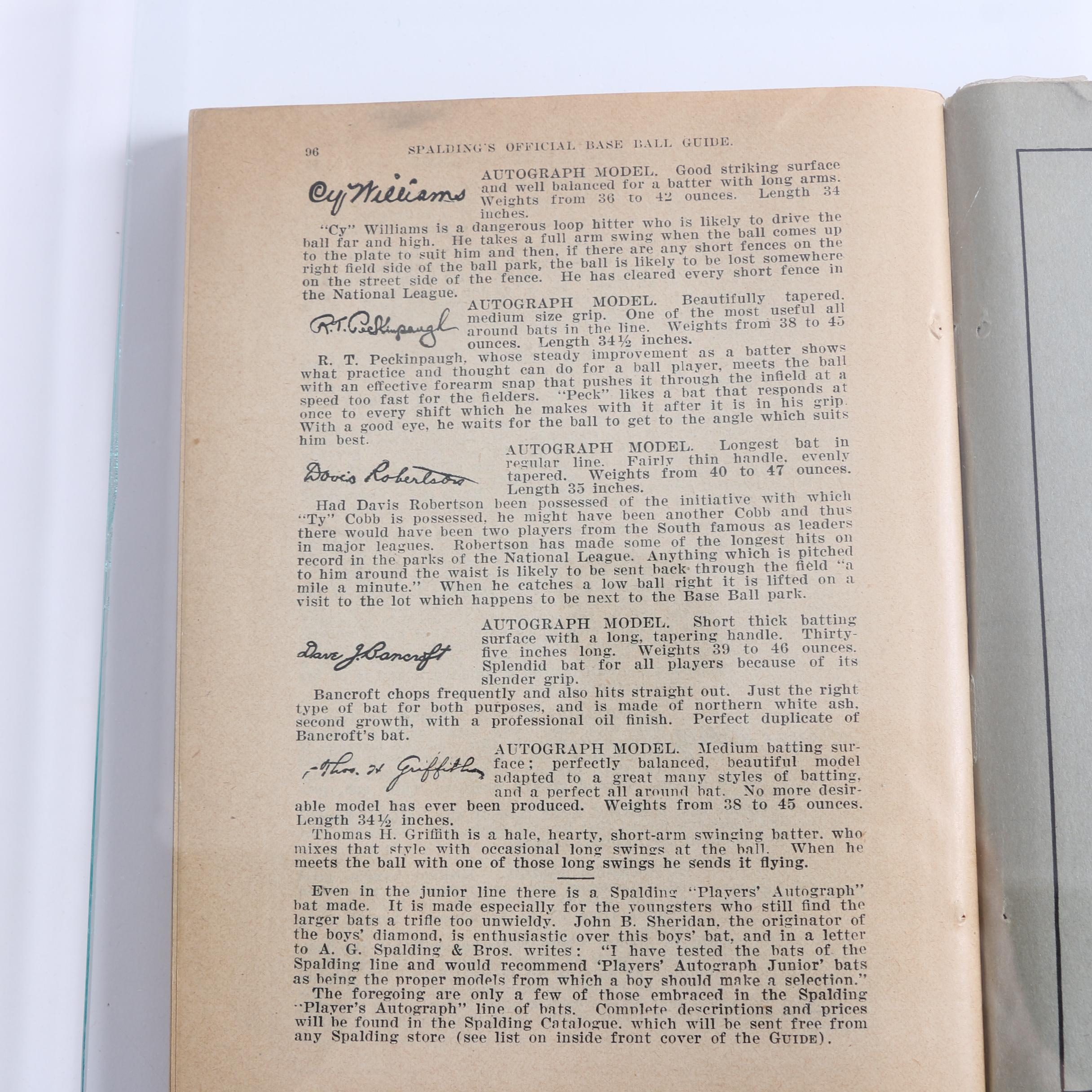 1920s "Spalding's Official Base Ball Guide" Books