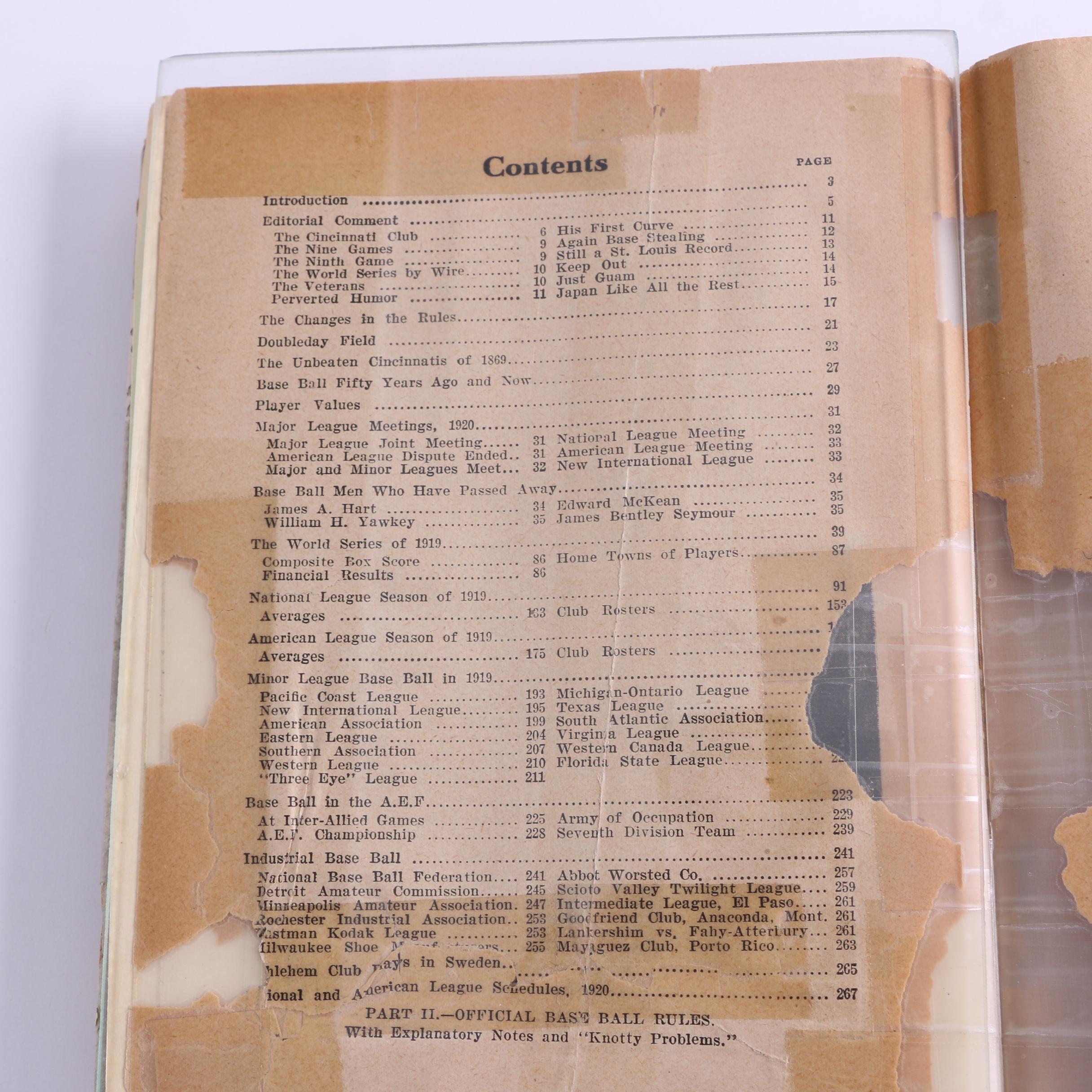 1920s "Spalding's Official Base Ball Guide" Books