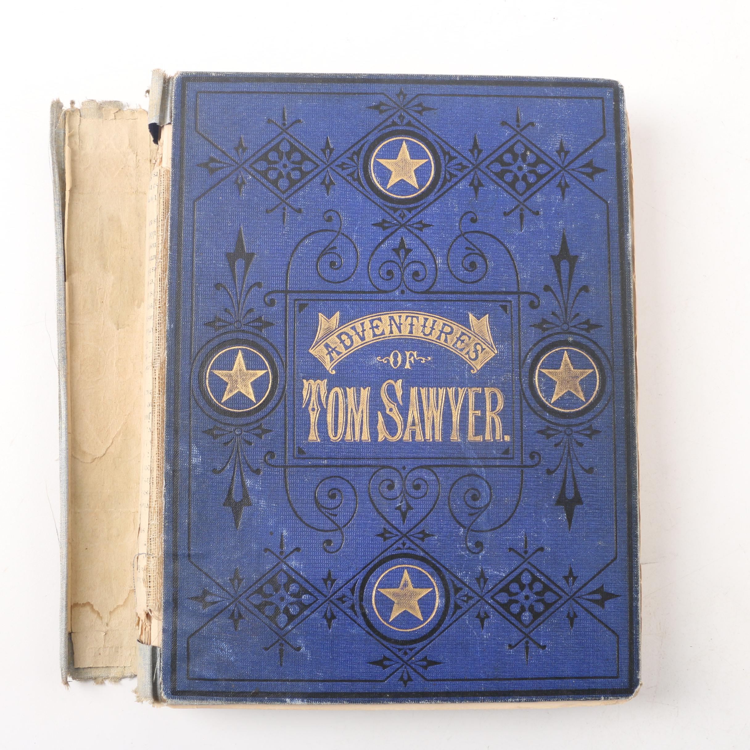 1880s "Tom Sawyer" and "Huckleberry Finn" by Mark Twain
