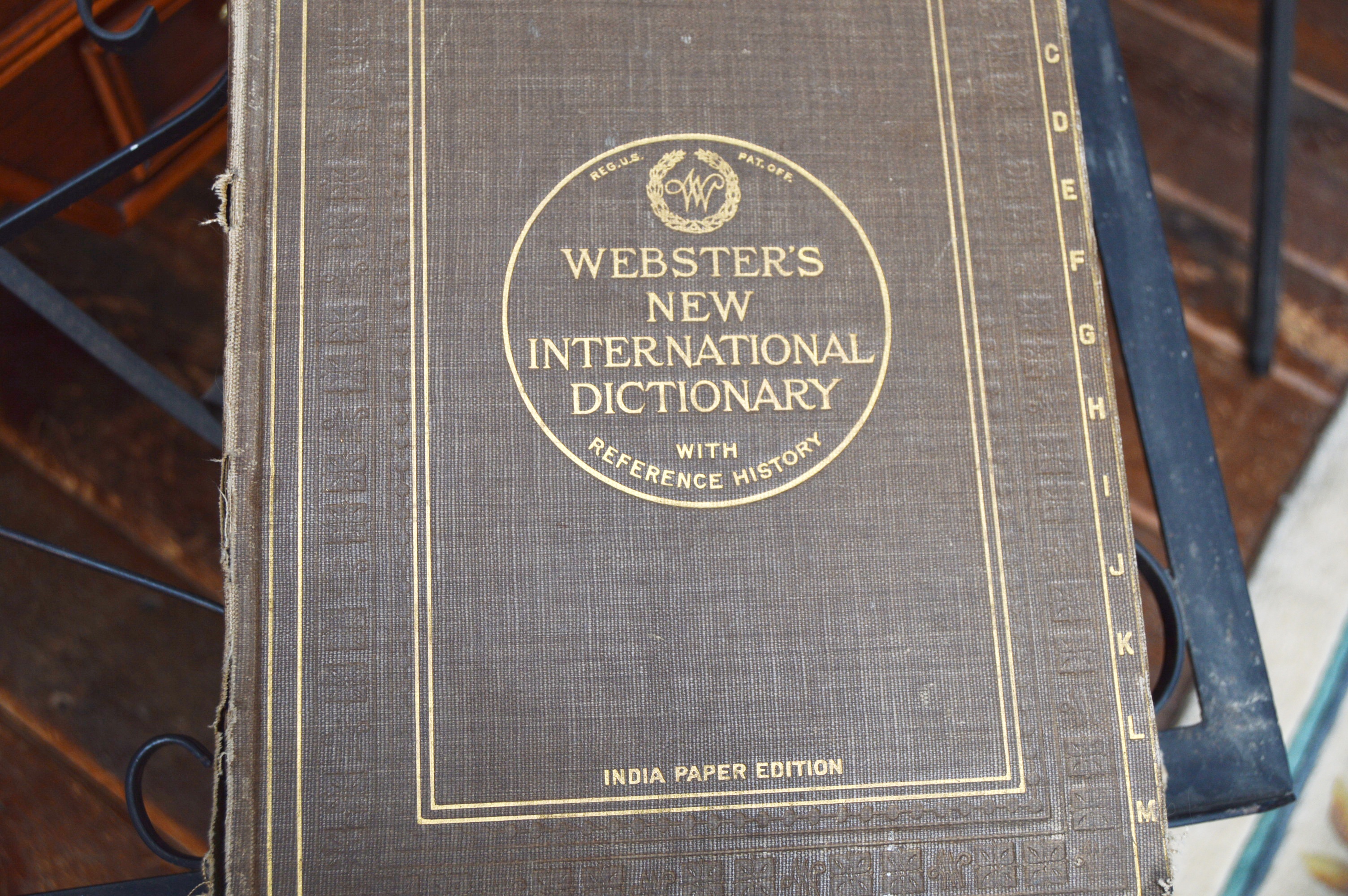 Wrought Iron Dictionary Stand with Dictionary