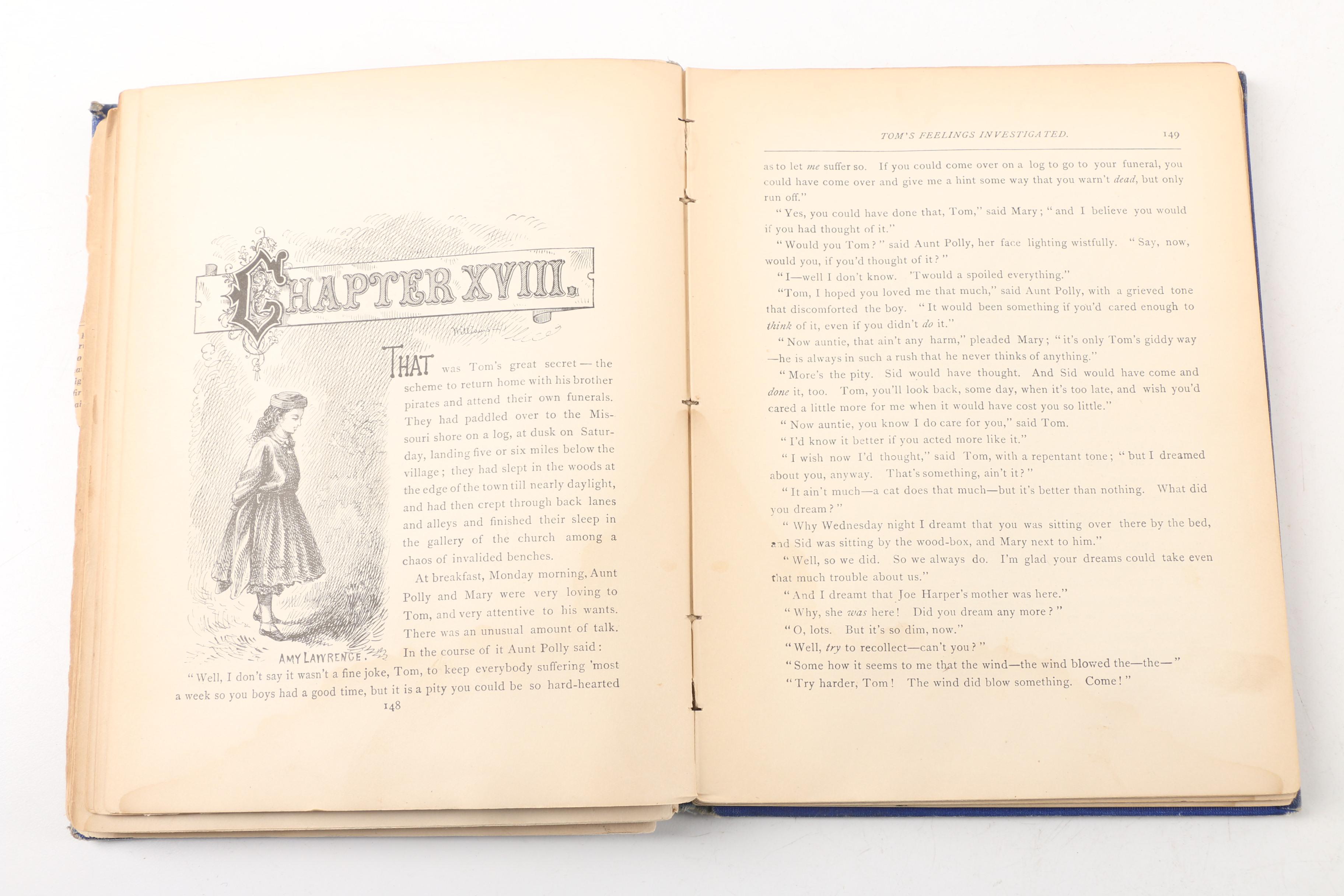 1880s "Tom Sawyer" and "Huckleberry Finn" by Mark Twain