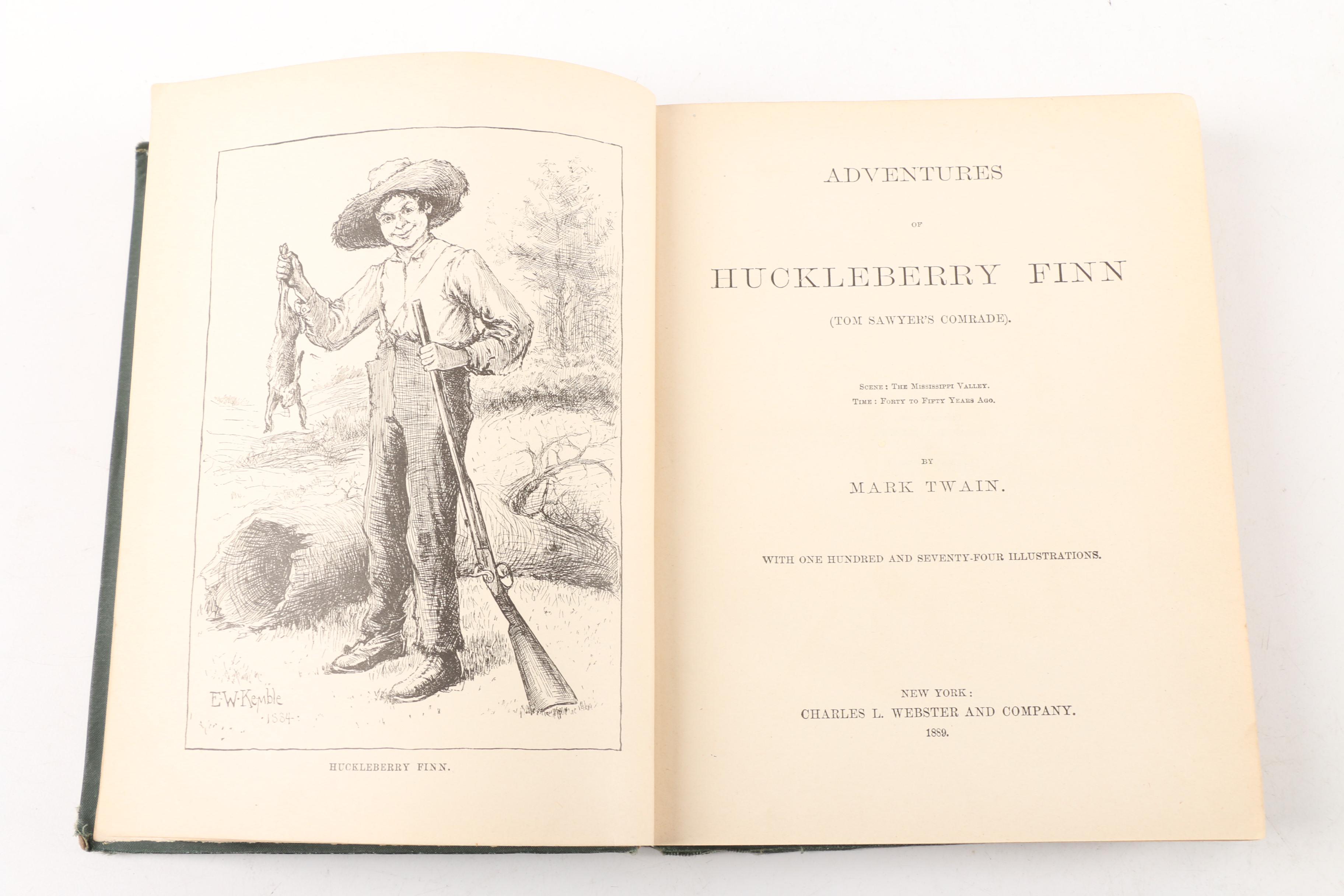 1880s "Tom Sawyer" and "Huckleberry Finn" by Mark Twain