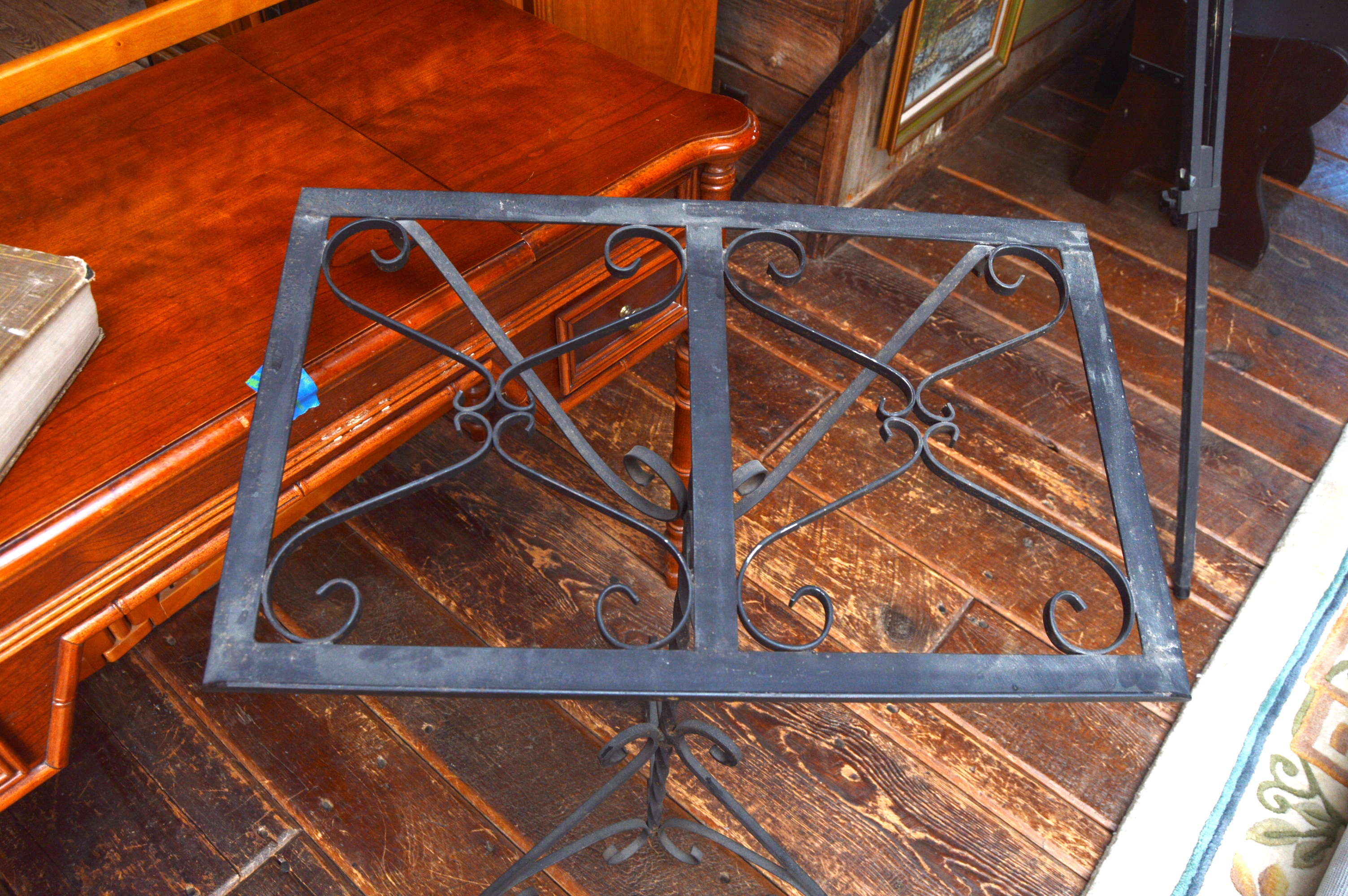 Wrought Iron Dictionary Stand with Dictionary