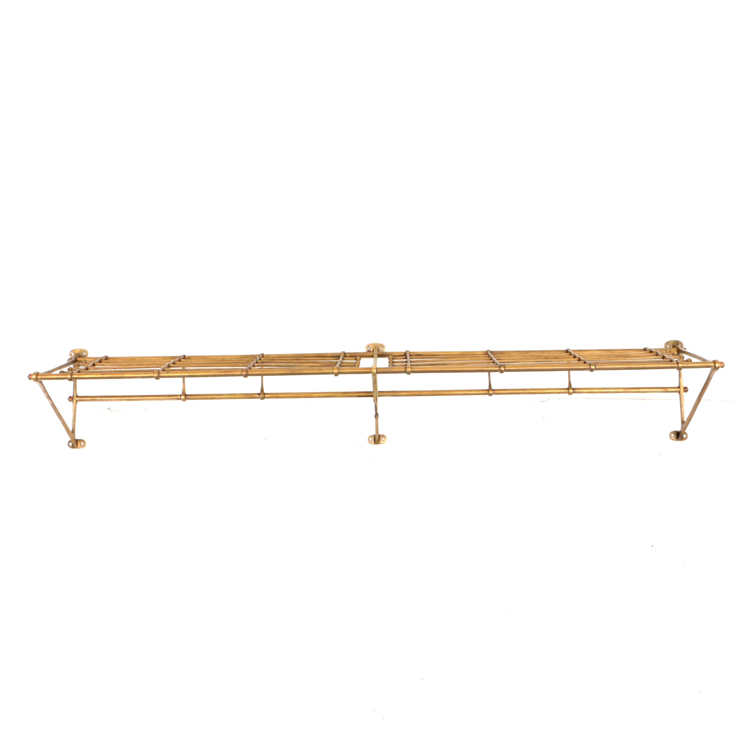 Antique Brass Train Car Luggage Rack