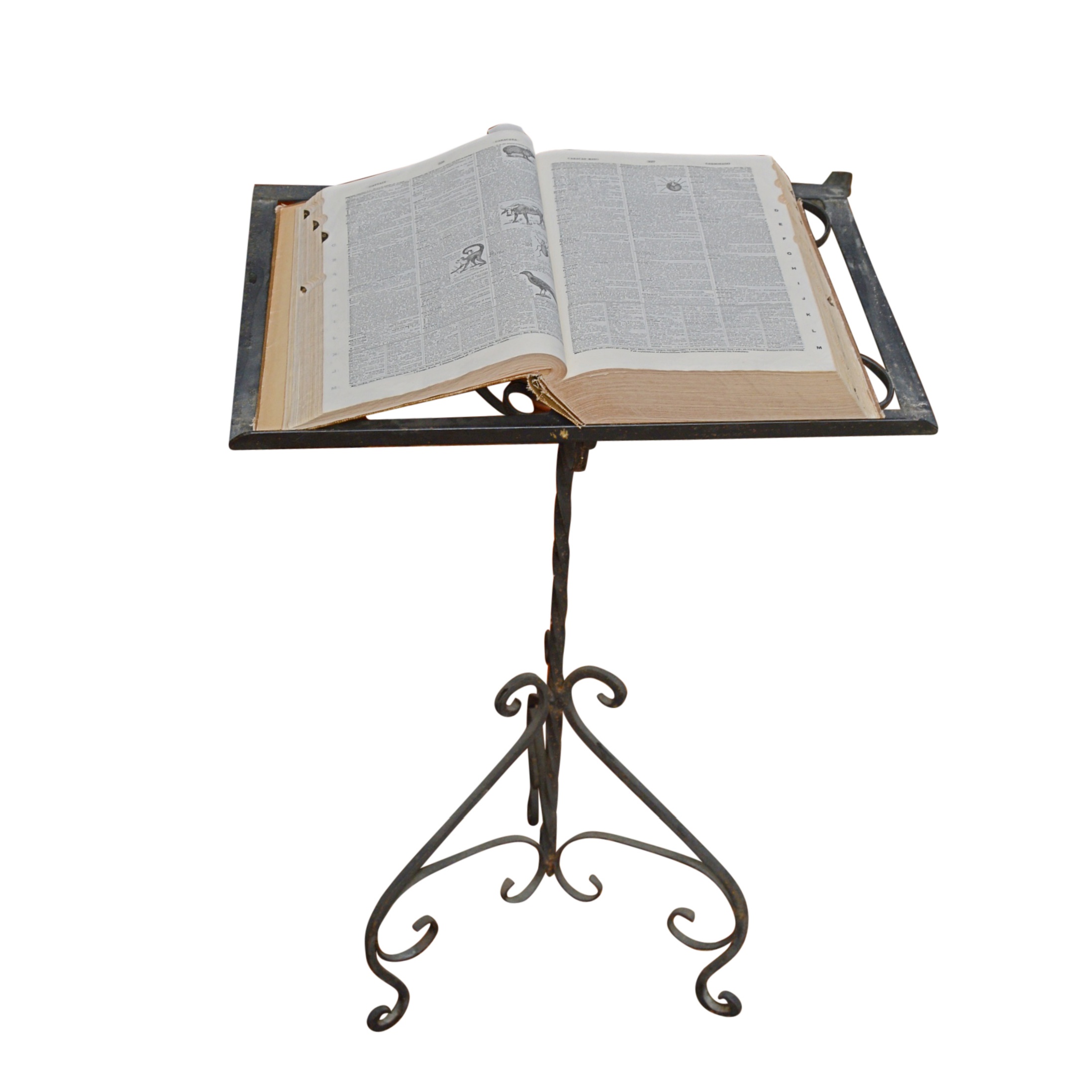 Wrought Iron Dictionary Stand with Dictionary