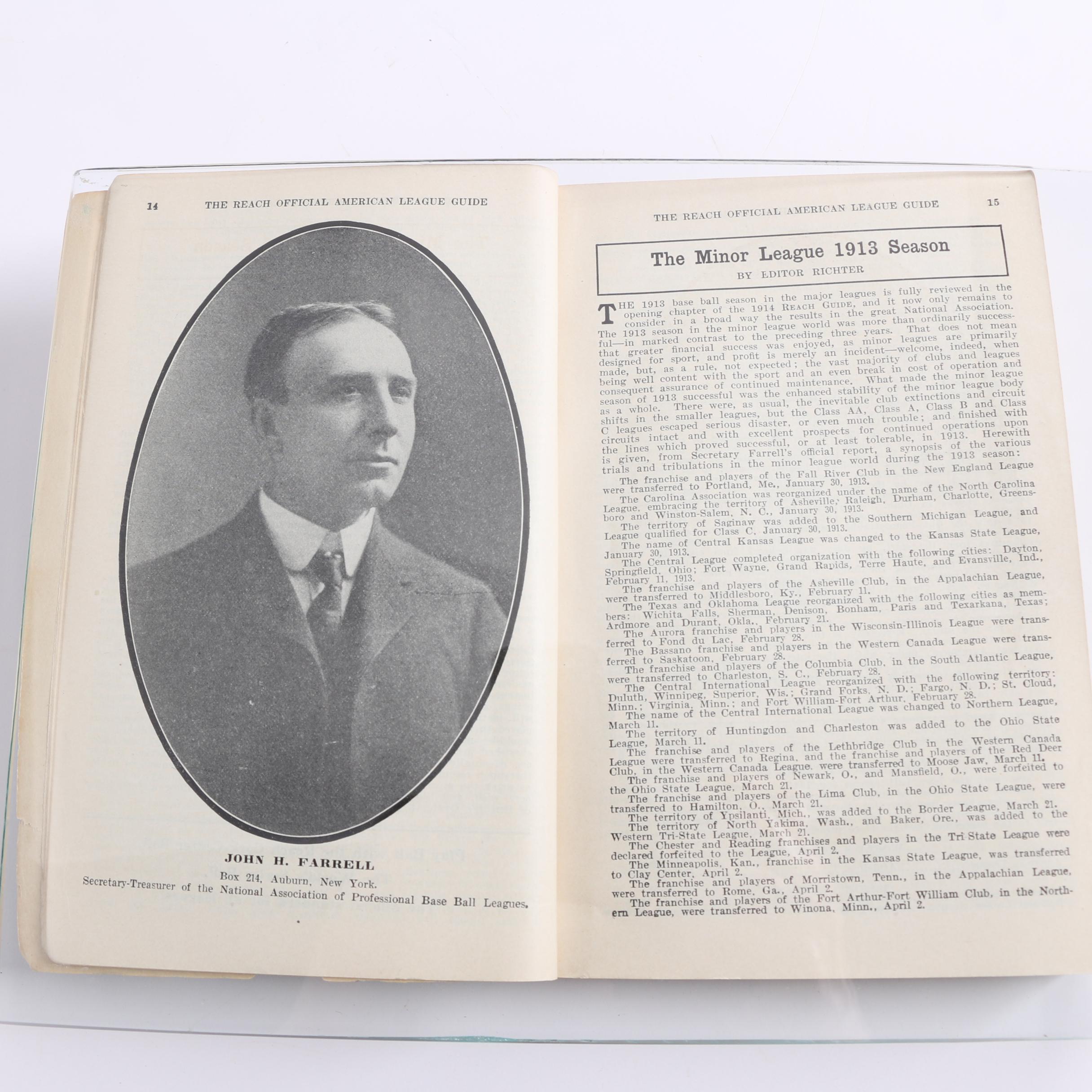 1914 "The Reach: Official American League Base Ball Guide"