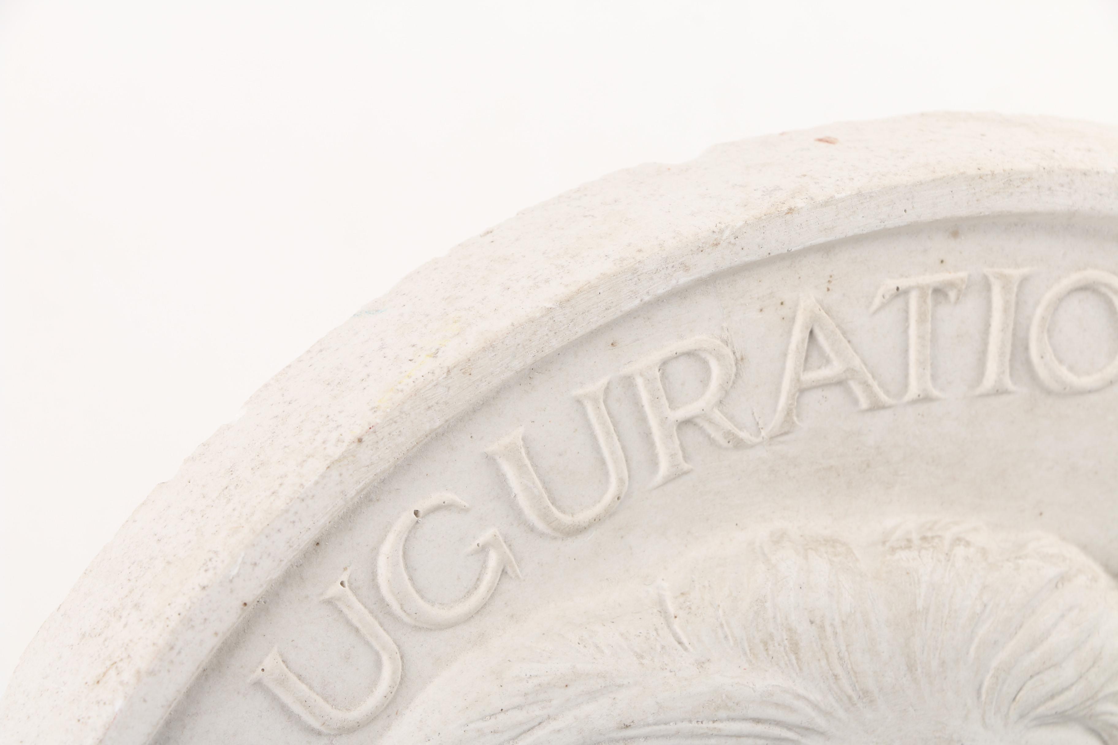 Plaster Reproduction of 1985 Reagan Inaugural Medal After Mico Kaufman