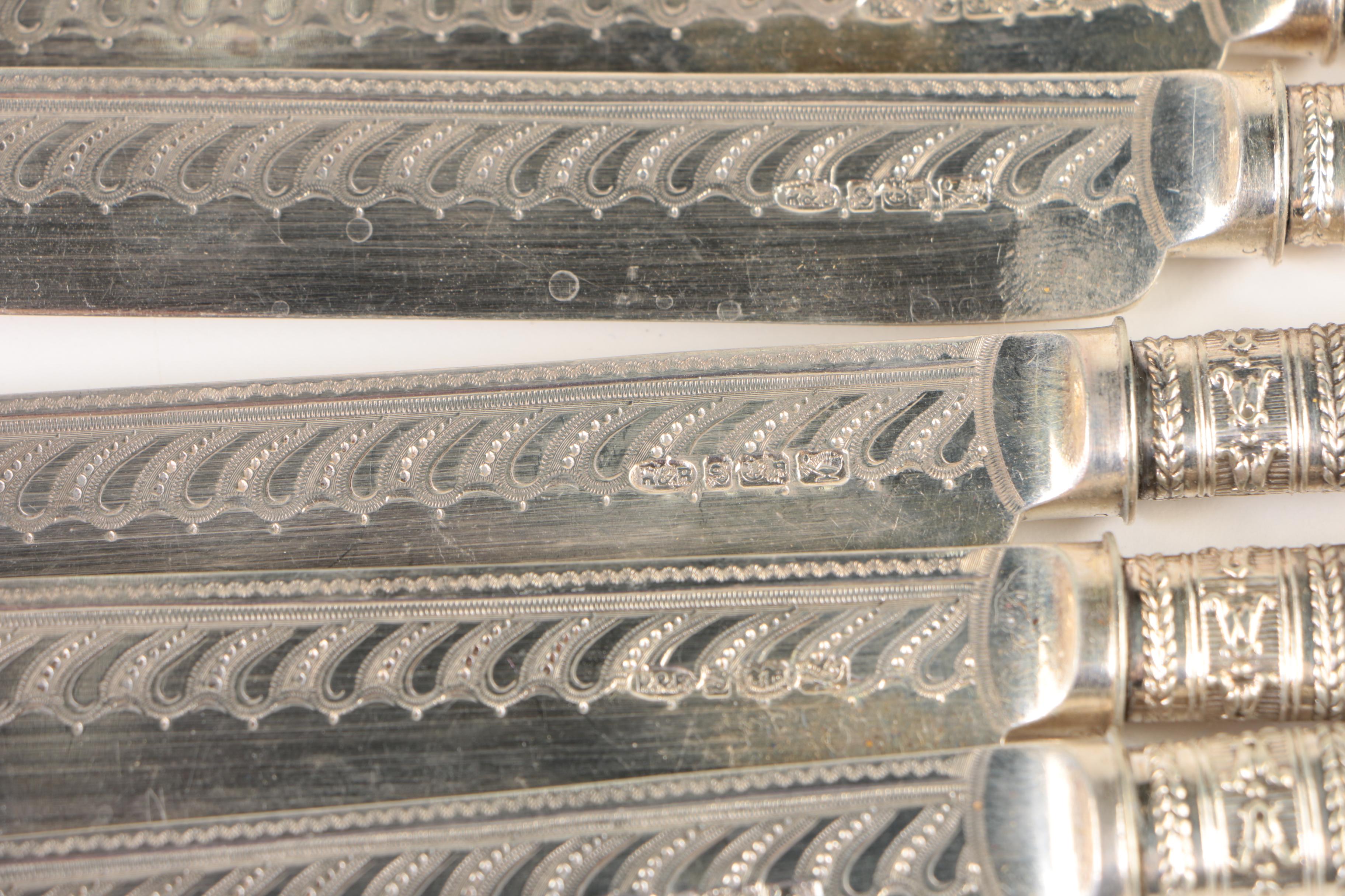 Antique Roberts & Belk Mother of Pearl and Silver Plate Fork and Knife Set