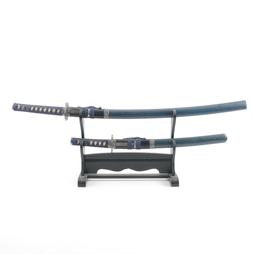 Japanese Style Swords with Stand