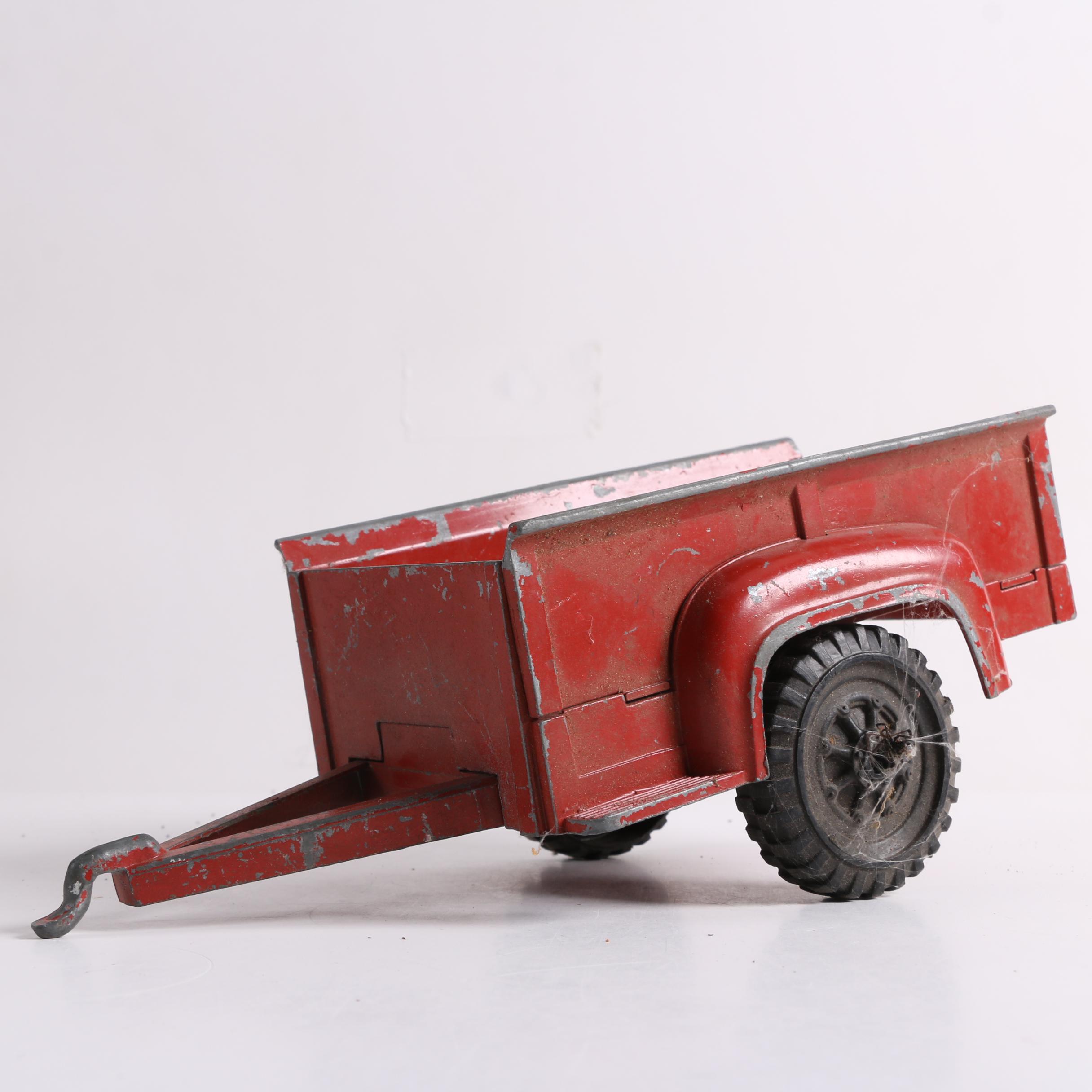 Vintage Tonka Dump Truck, Hubley Trailer, and Cypress Kness