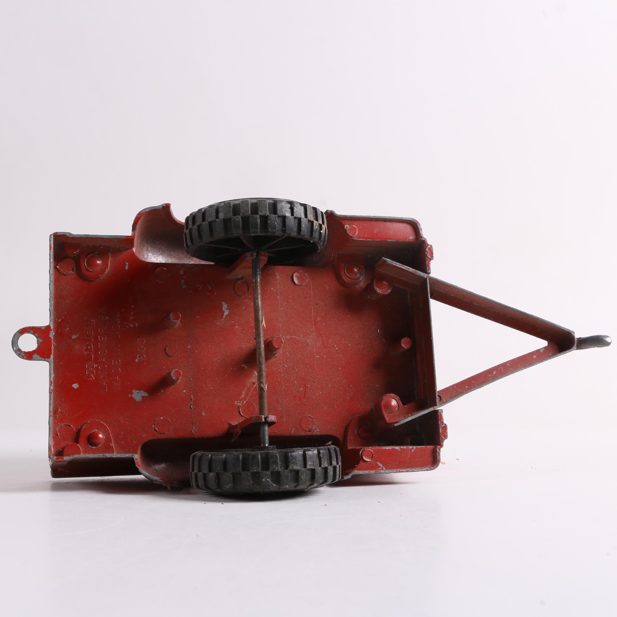 Vintage Tonka Dump Truck, Hubley Trailer, and Cypress Kness