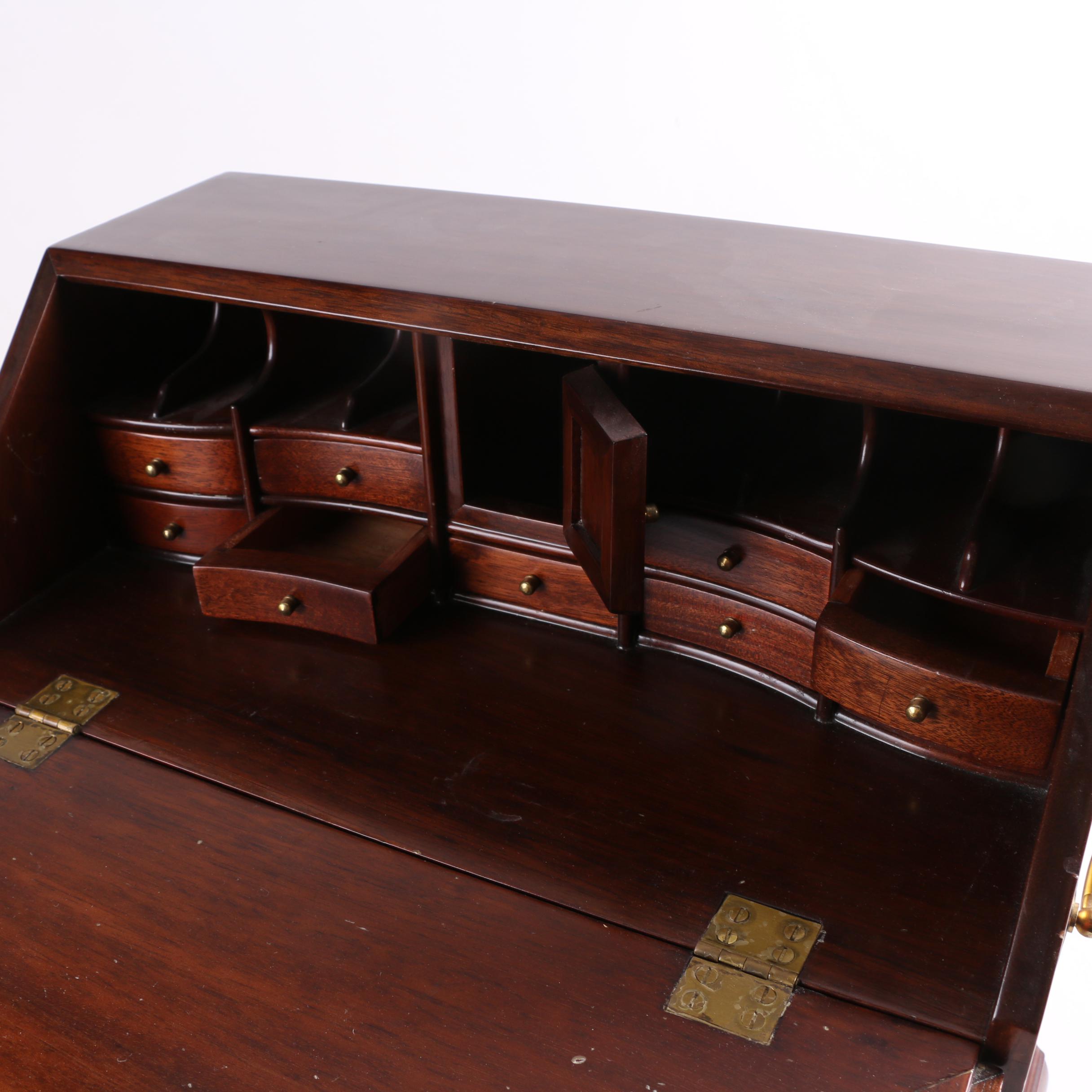 Diminutive Vintage Chippendale Style Mahogany Secretary by Georgian Furnishing