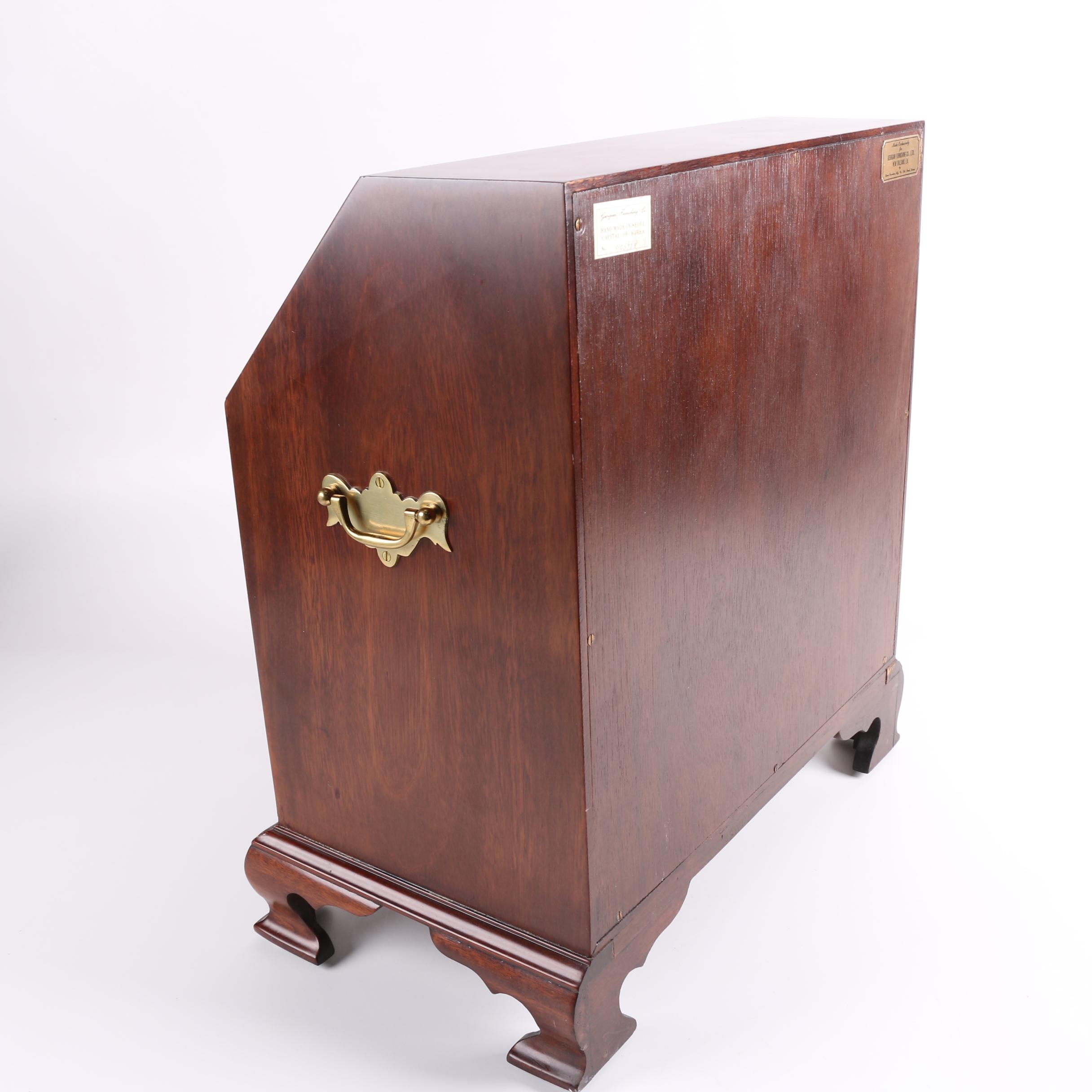 Diminutive Vintage Chippendale Style Mahogany Secretary by Georgian Furnishing